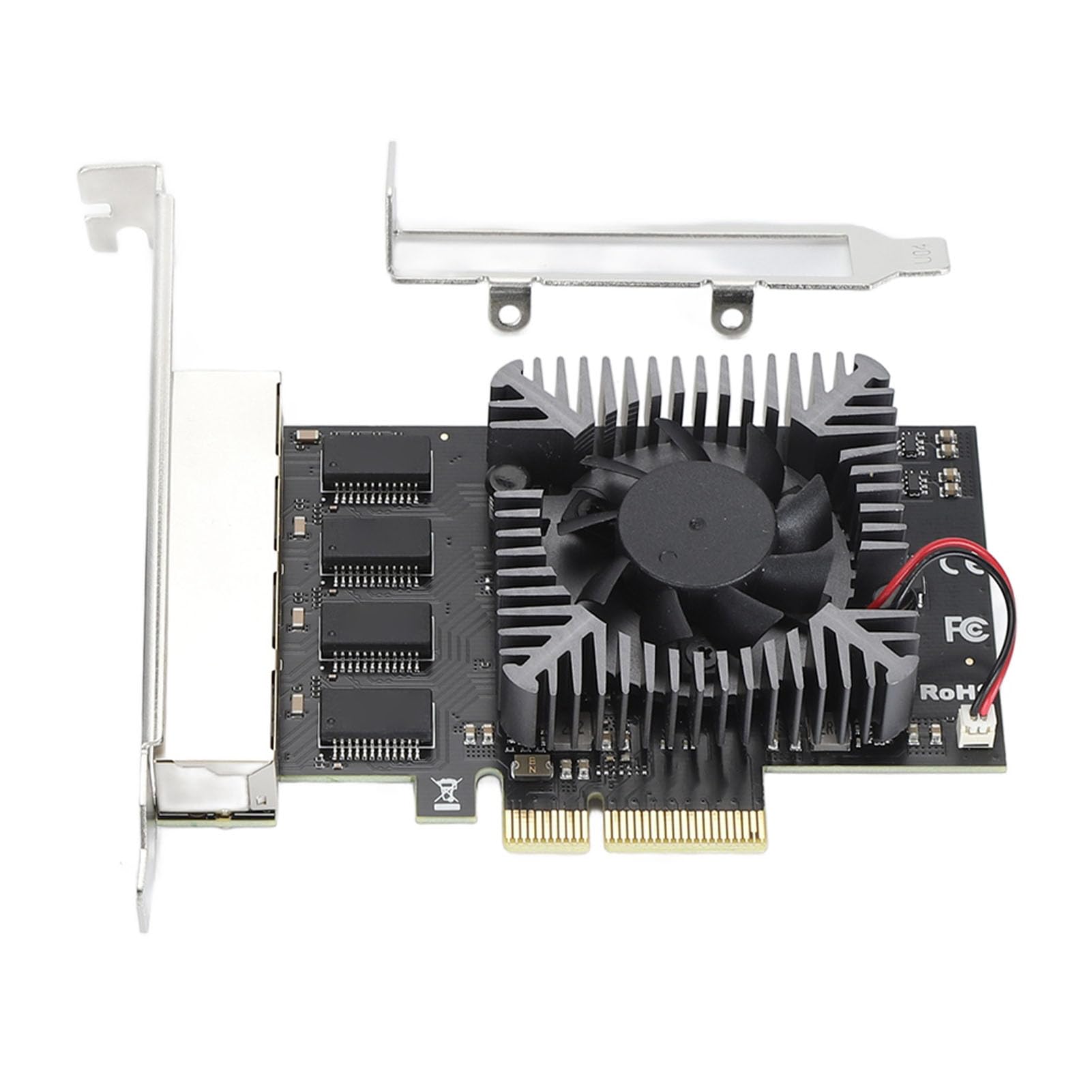 Carte Réseau D'Ethernet de la Carte Réseau T PCIe de Réseau de 2.5Gbps PCIe pour Linux pour Windows Carte Réseau du Gigabit 2.5G, 4 Carte Réseau D'Ethernet du Gigabit PCIe de Port