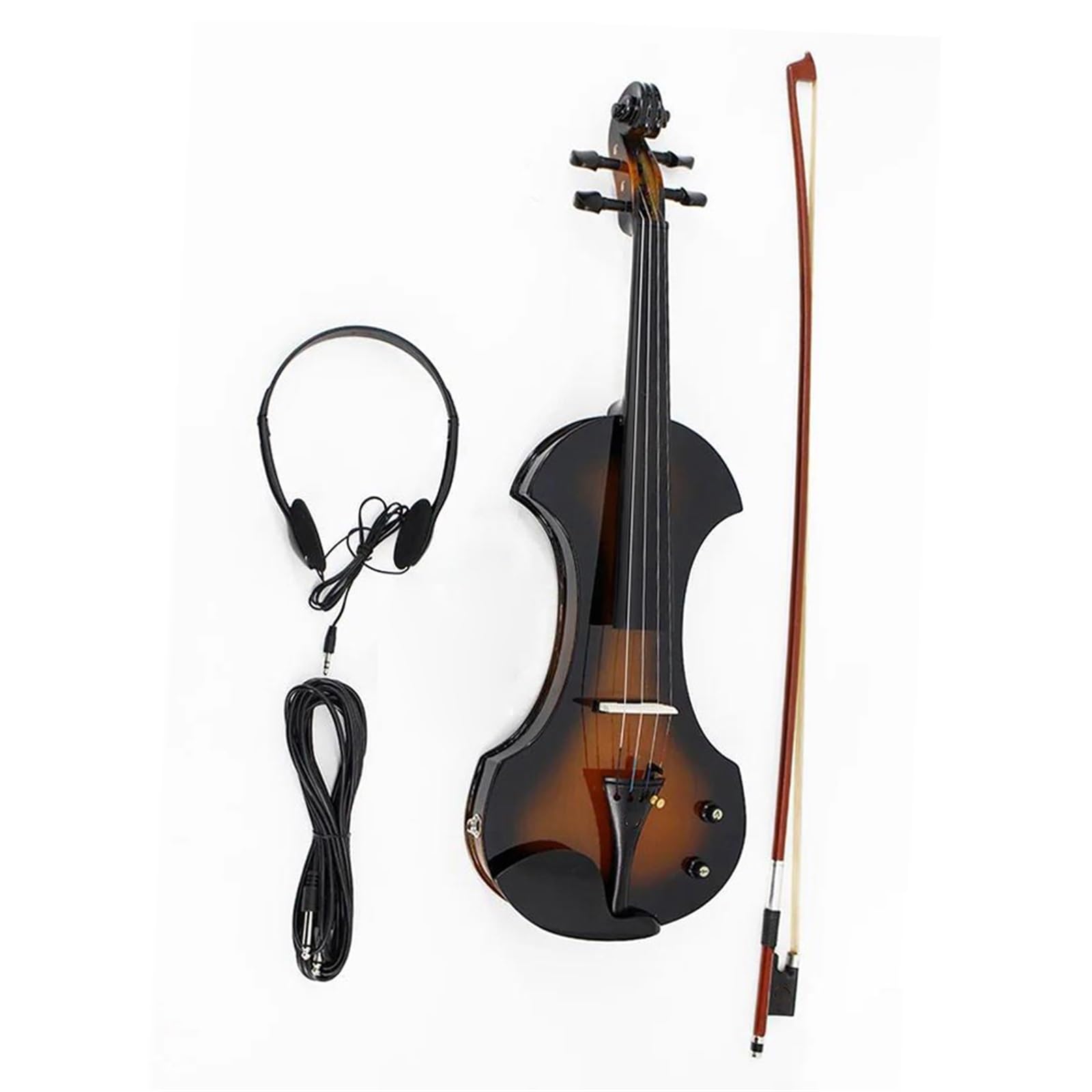 Violino Dimensioni 4/4 Con Corde Per Arco Per Studenti Principianti Elettrico In Legno Massello Con Arco Per Custodia(B)