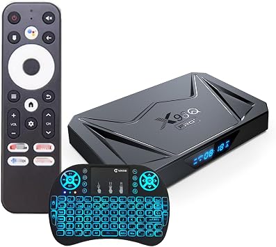 CHROX X96Q PRO+ Android TV Box, Smart Set-Top Box with H728 CPU Build-in 2.4G/5G WiFi Bluetooth 4.2, Media Player Support 4K 3D UHD Video, with Mini Wireless Keyboard, 4gb+32gb