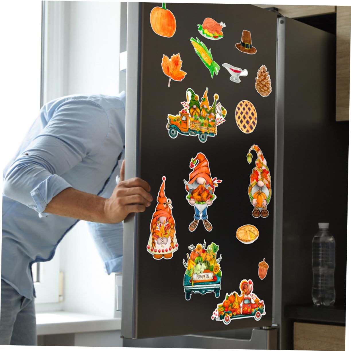 SOLUSTRE 4sätze Fridge Magnet Für Thanksgiving Abnehmbare Magneten Mit Bunten Herbstmustern Für Kühlschrank Whiteboard Und Bürodekoration Teiliges Mit Lustigen Motiven Wie Und