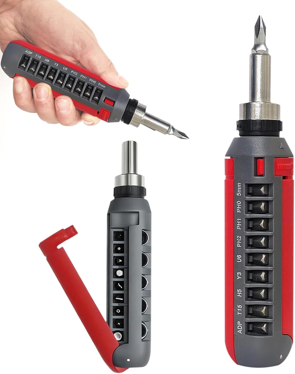 48-Tooth Ratcheting Screwdriver, S2 Steel Precision Multi Bit Quick Change Magnetic Screwdriver, Ergonomic Handle for Home Repair, DIY Projects, Furniture and Electronics
