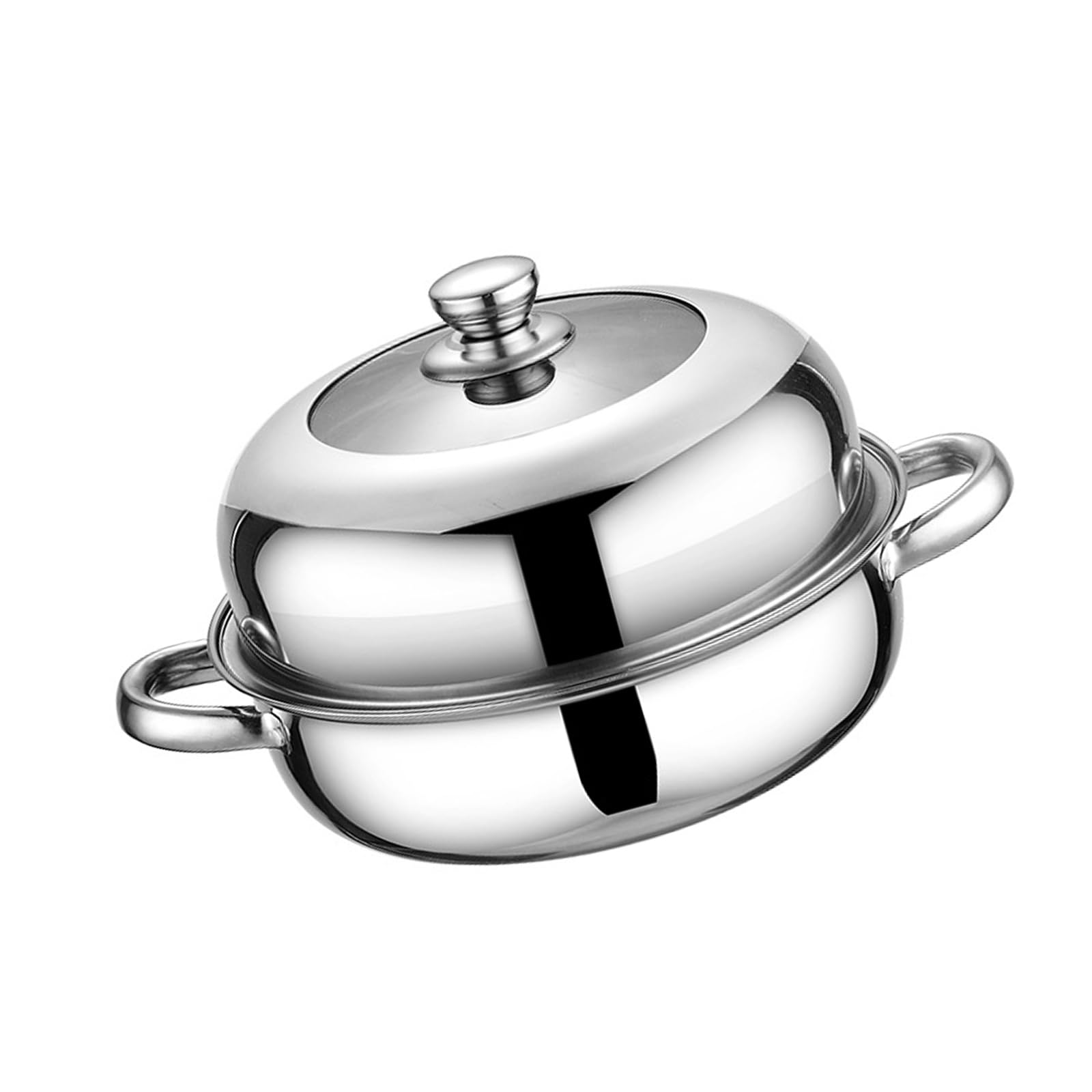 LUCKGONI Nonrust Steel Double Layer Steamer Pots Sturdy Multiple Layer Cookware For Family Meals And Holiday Cooking