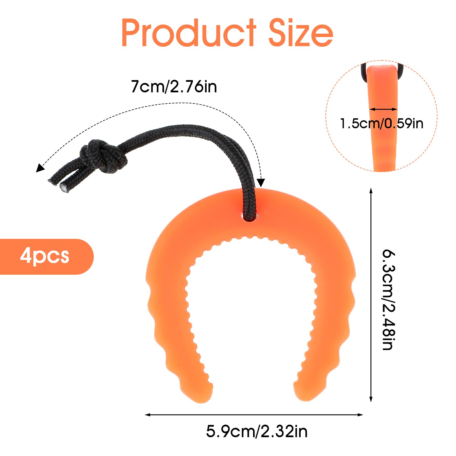 HJZHII 4 PCS First Responder Door Stop, Door Jam for Law Enforcement Door Pinch Guard from Closing Edge Door Finger Guards Security Emergency Police Door Stoppers (Orange, Black)