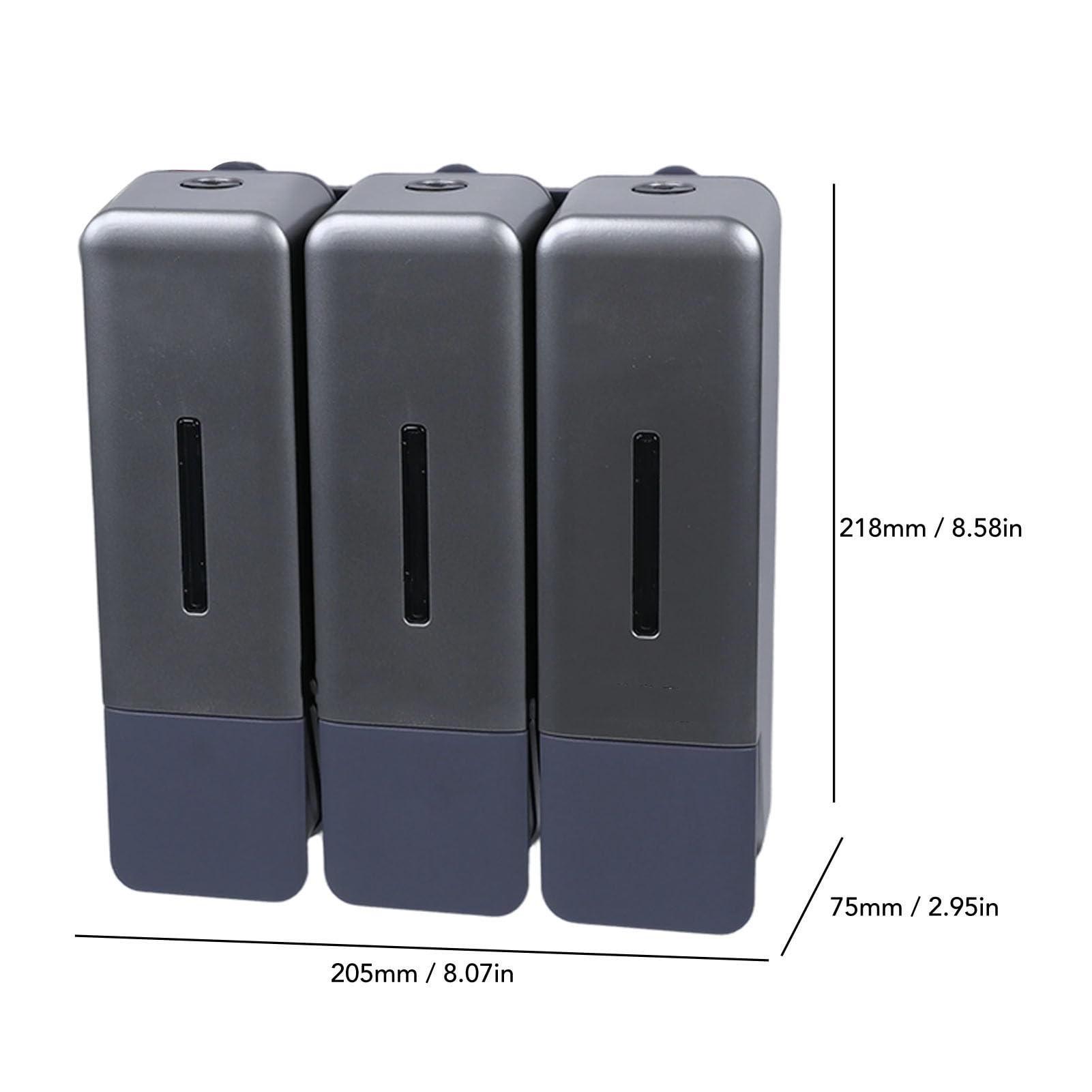 FTVOGUE Distributore di Sapone per Doccia, Contenitore con 3 Scomparti,
