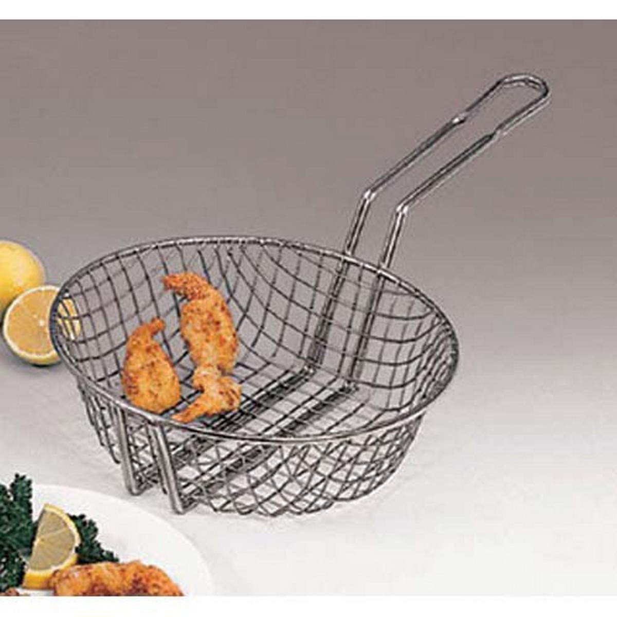American Metalcraft CBC12 Culinary Basket, Coarse Mesh, Tinned Steel, 9" Handle, 12" Dia., 3" H
