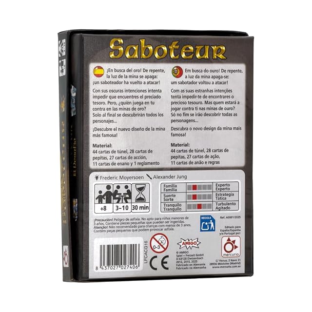 Mercurio - Saboteur Nueva EDICIÓN - Juego de Roles Ocultos y Estrategia
