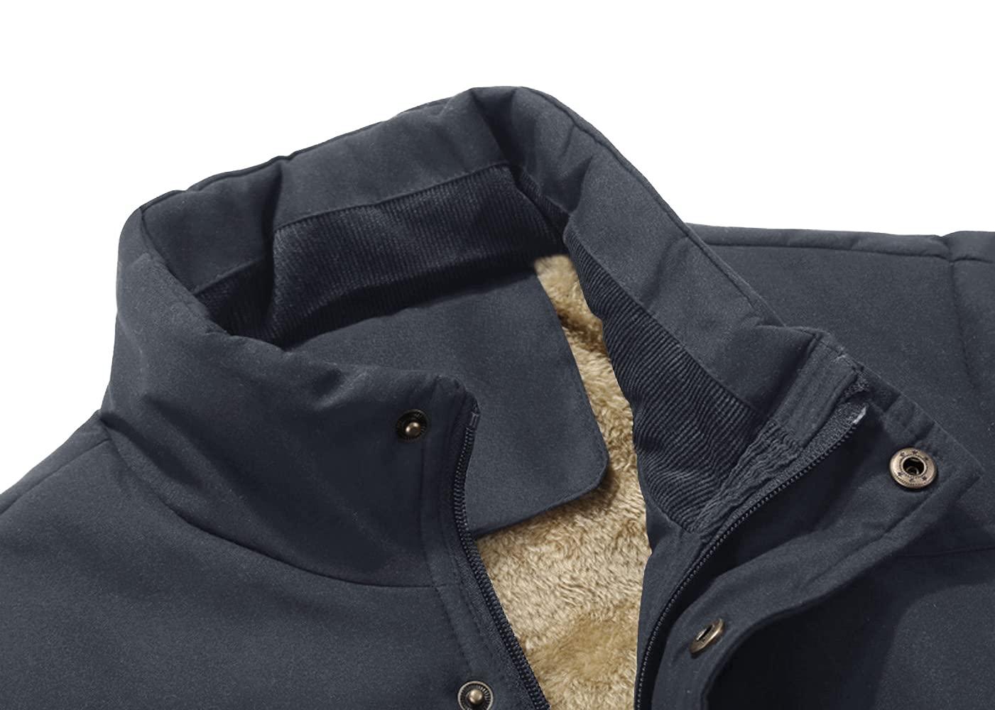 KEFITEVD Gilet invernale da uomo in pile da pesca per il corpo più caldo antivento gilet per la fotografia all'aperto con tasche multiple