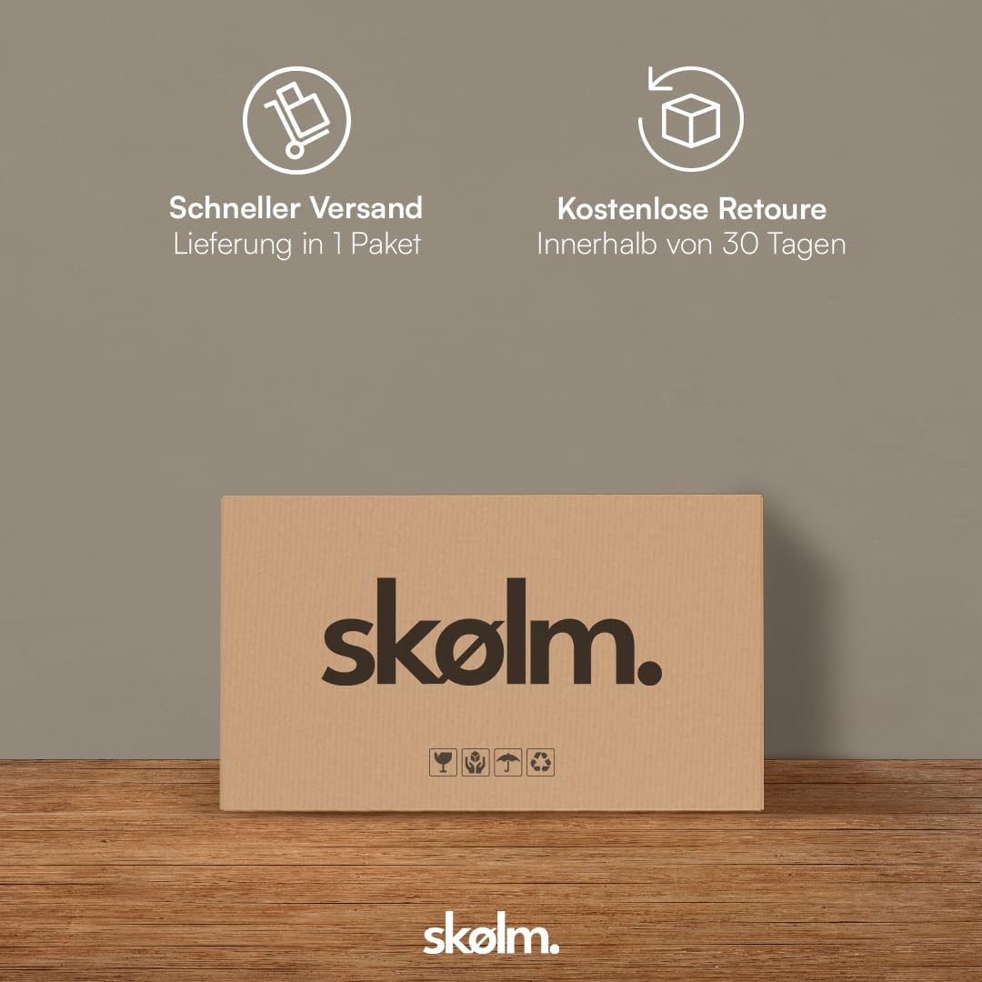 skølm Skadi Couchtisch aus Metall – Wohnzimmertisch mit 2 Ablagen – Beistelltisch in Schwarz – Sofatisch höhenverstellbar – Mitteltisch 45x100x60 cm (HxBxT) – eckiger Kaffeetisch mit Stauraum
