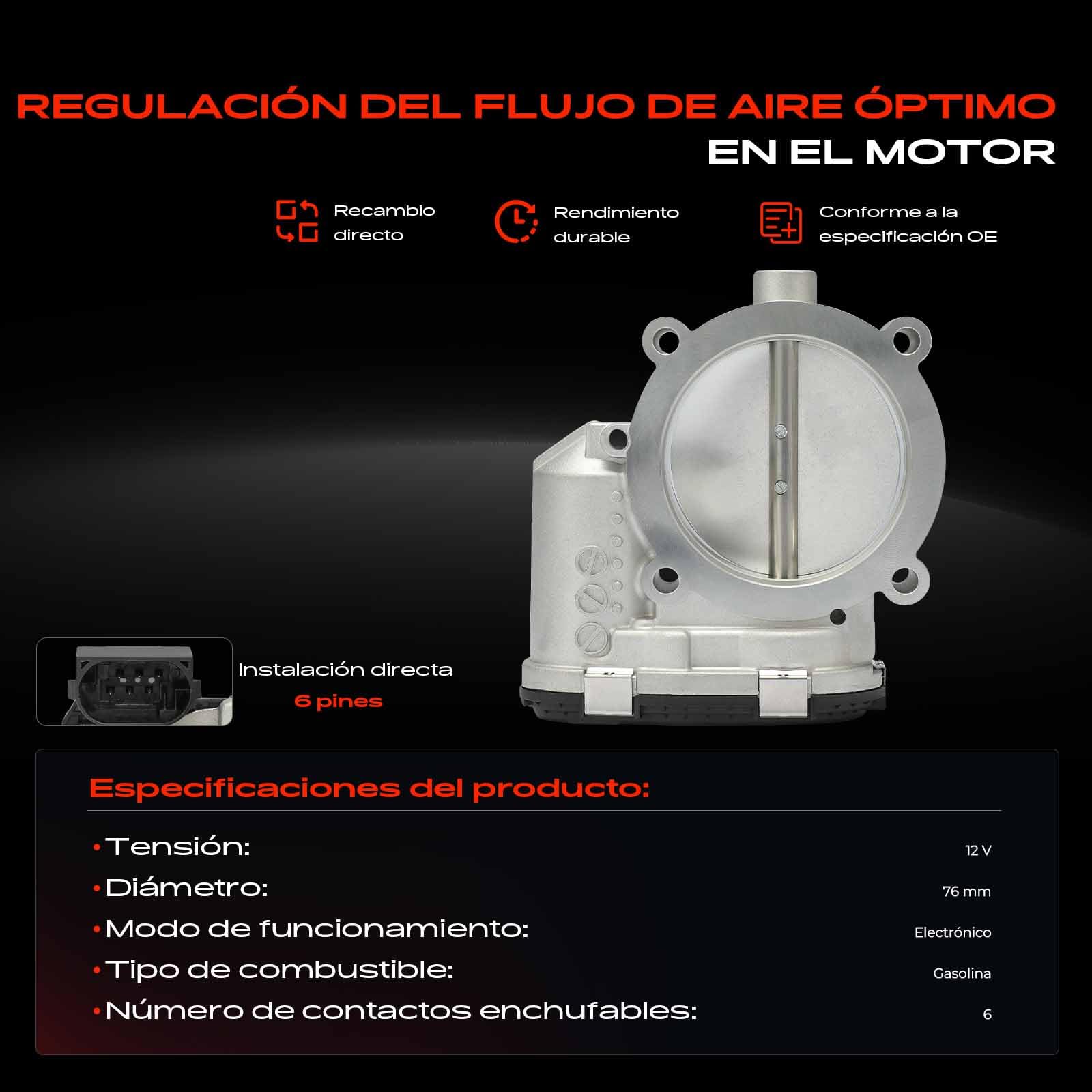 Frankberg Válvula de mariposa Cuerpo de mariposa Compatible con Cayenn.e 9PA S 4.8 Cayenn.e 9PA S 4.5 Cayenn.e 92A 4.8 Turbo C.a.y.e.n.n.e 9PA Turbo S 4.8 Paname.r.a 970 4.8 Turbo 94860511502