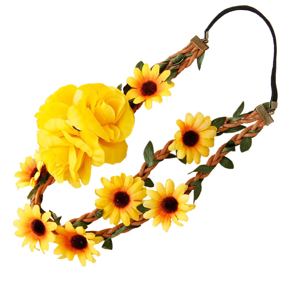 Young & Forever Gift Rakhi Gift for Brother Sister Floral Odyssey Collection Fabric Crown Floral Halo Hair Tiara for Women by Crazeemania (Ha90156) - Yellow (B01MTM778W) Amazon Price History, Amazon Price Tracker