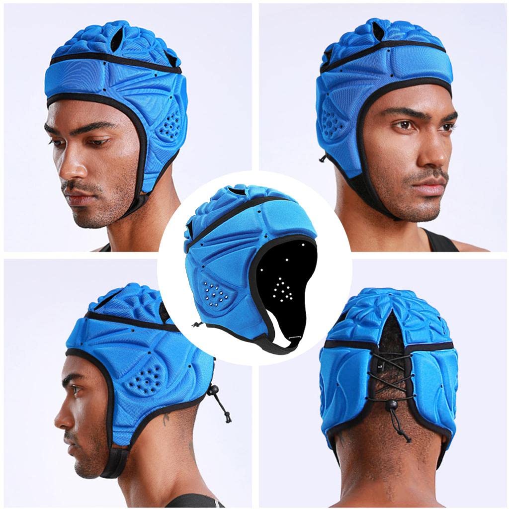Baoblaze Eva Spugna Rugby Casco Regolabile per Hockey Soccer Soccer