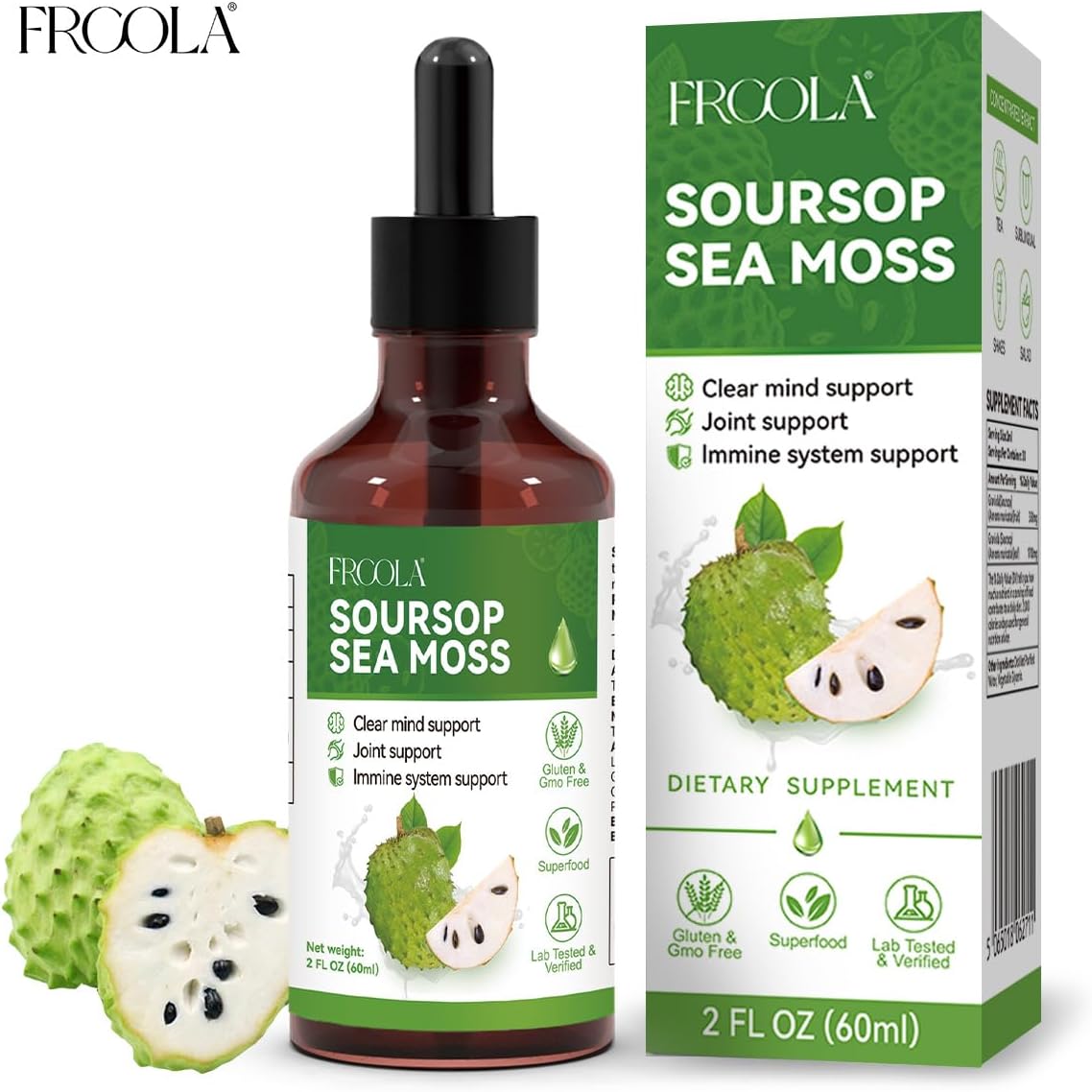 Soursop Bitters Liquid, Soursop with Sea Moss Liquid Supplement for Immune & Joint Support, Herbal Ectracts, Sugar/Gluten Free, Natural Flavor, 2 Fl Oz - Image 6