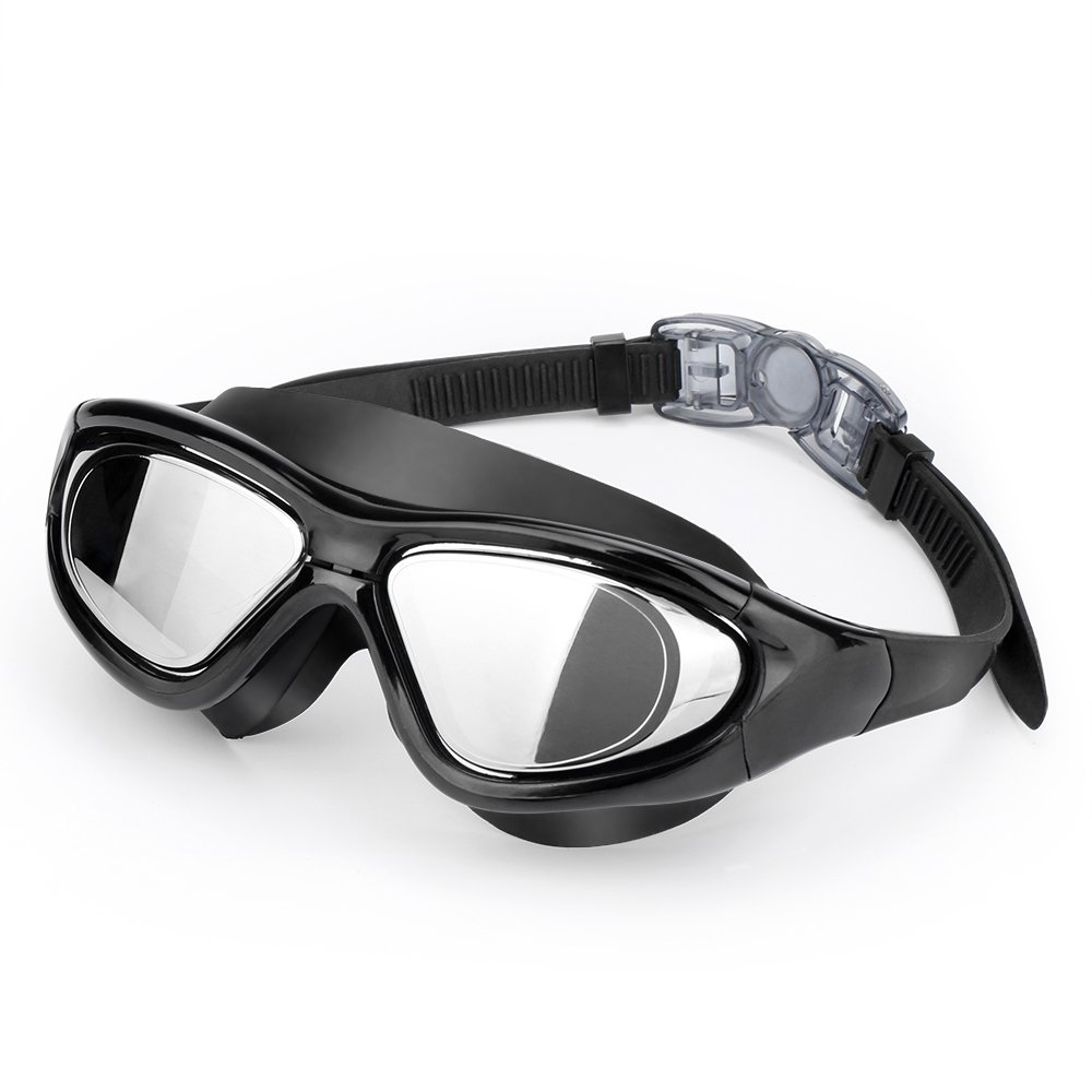 EveShine Premium Big Frame Competition Swim Goggles with Free
