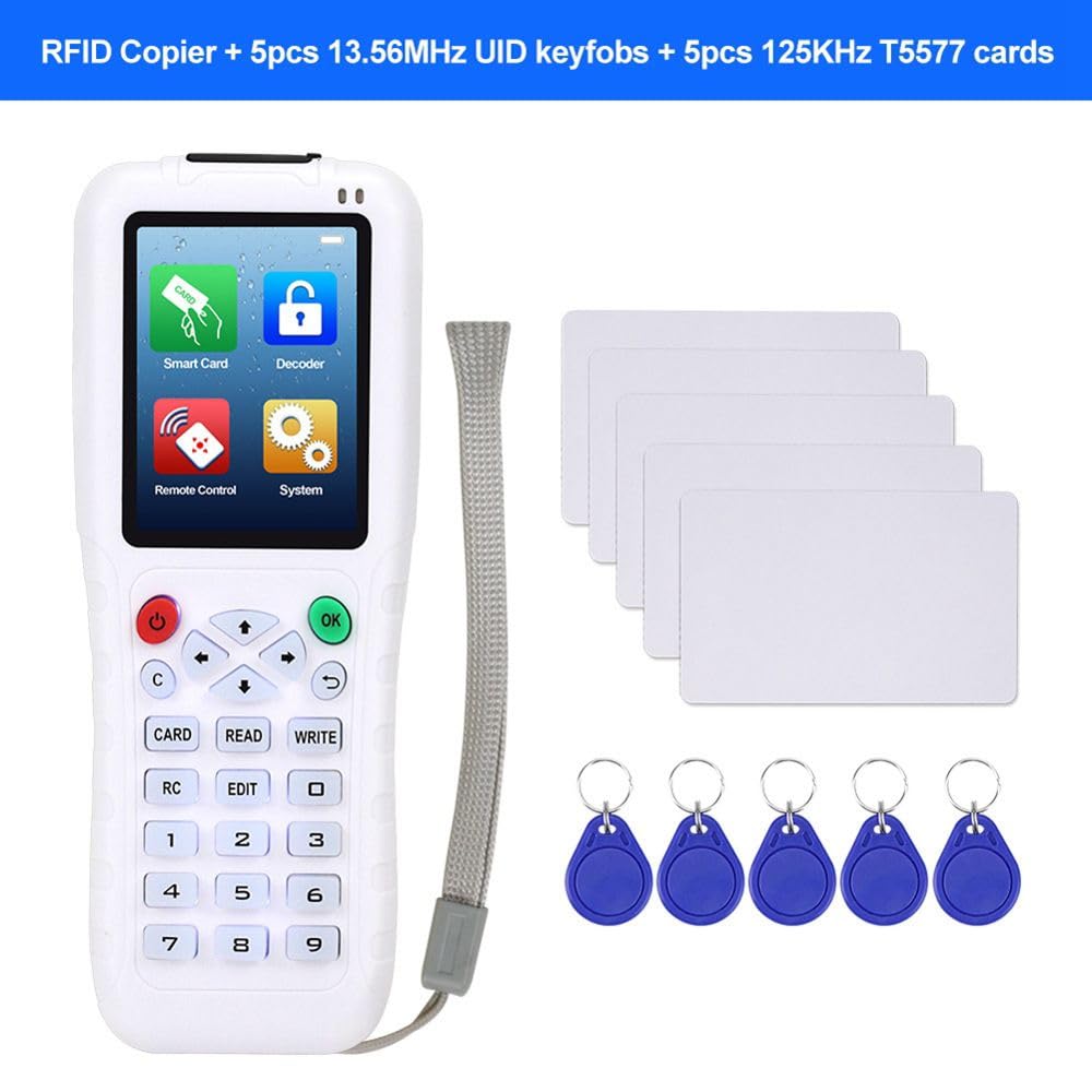 Duplicador RFID 125KHz 13.56MHz Lector Escritor Decodificador de Tarjetas de Acceso ID IC Clonador de Tarjetas Inteligentes Copiador NFC