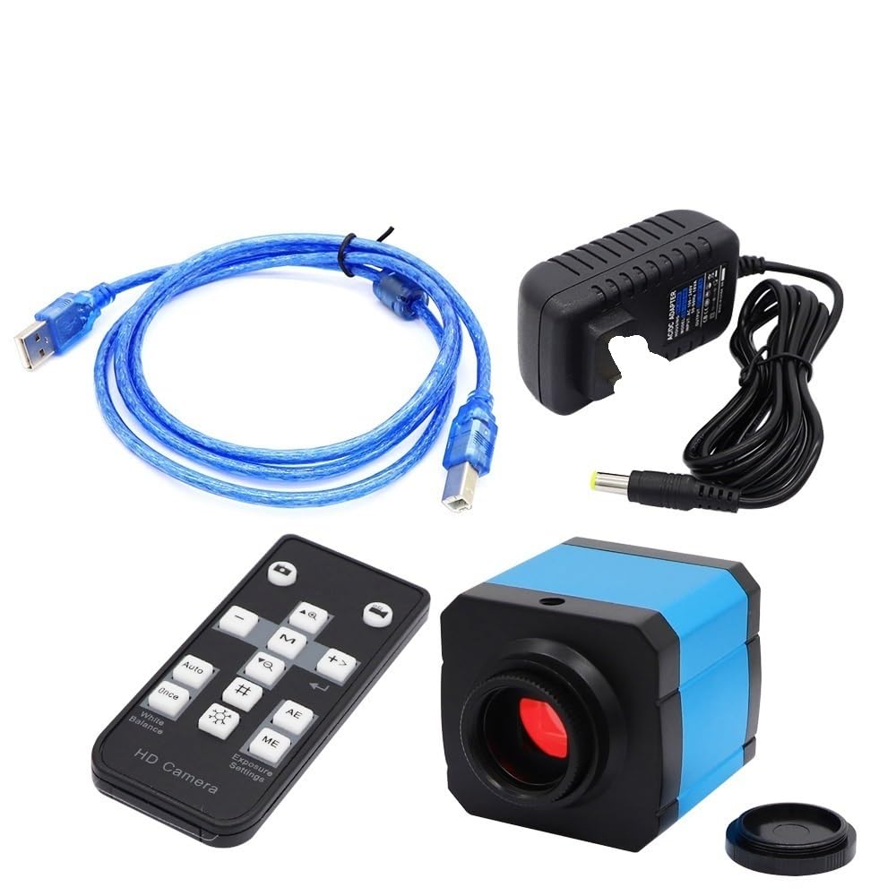 Microscopio Cámara de microscopio HDMI USB C-Mount 38MP 1080P Cámara de microscopio trinocular Salida simultánea Lupa Adaptador de cámara Digital(16MP HDMI)