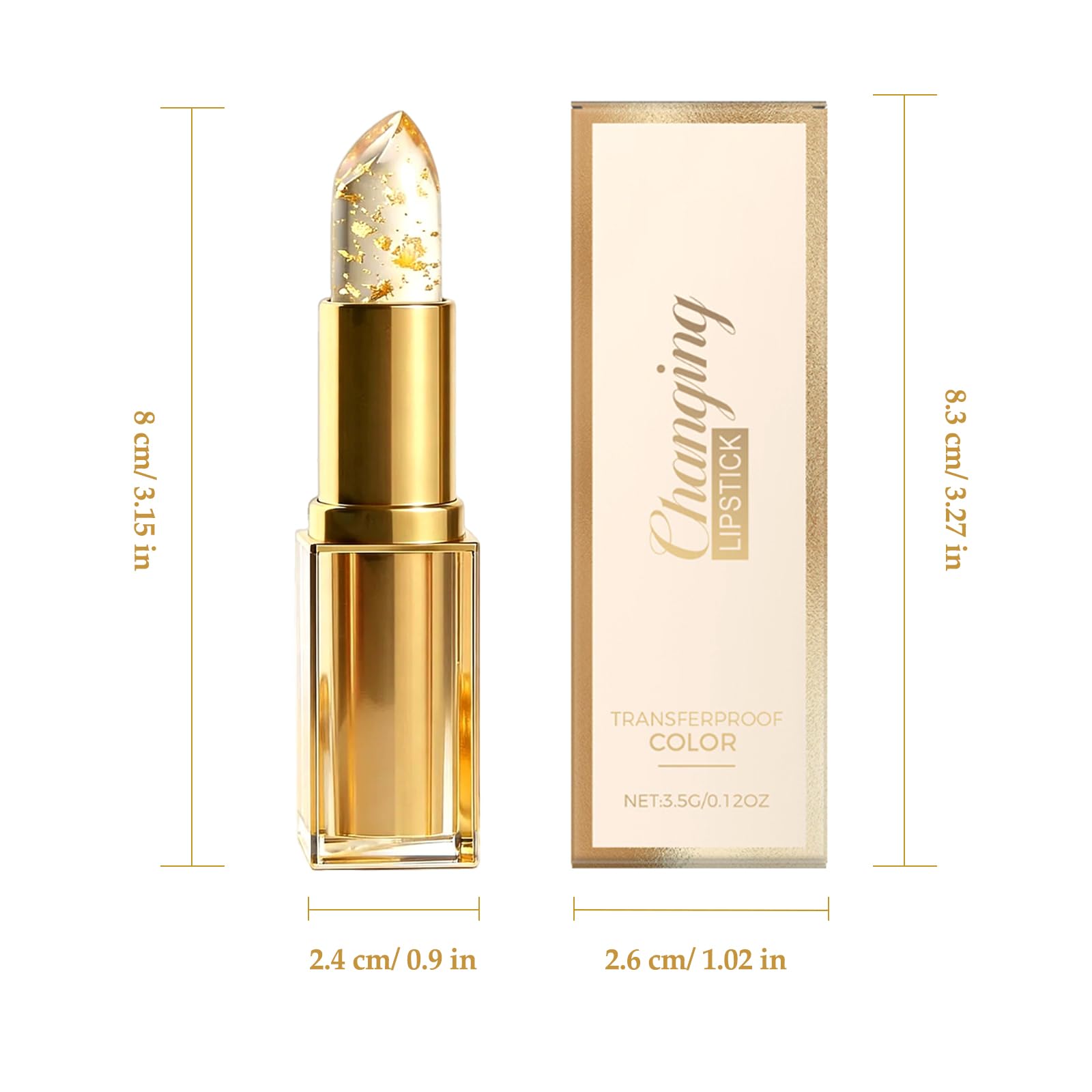 Coellyo Color Changing Lipstick for Older Women, Ph Adjusting Clear Lip Gloss, Transferproof Color Lipstick Long-Lasting Hydration Without Stripping, Keeping Makeup In Place for Up To 8+ Hours — view 7