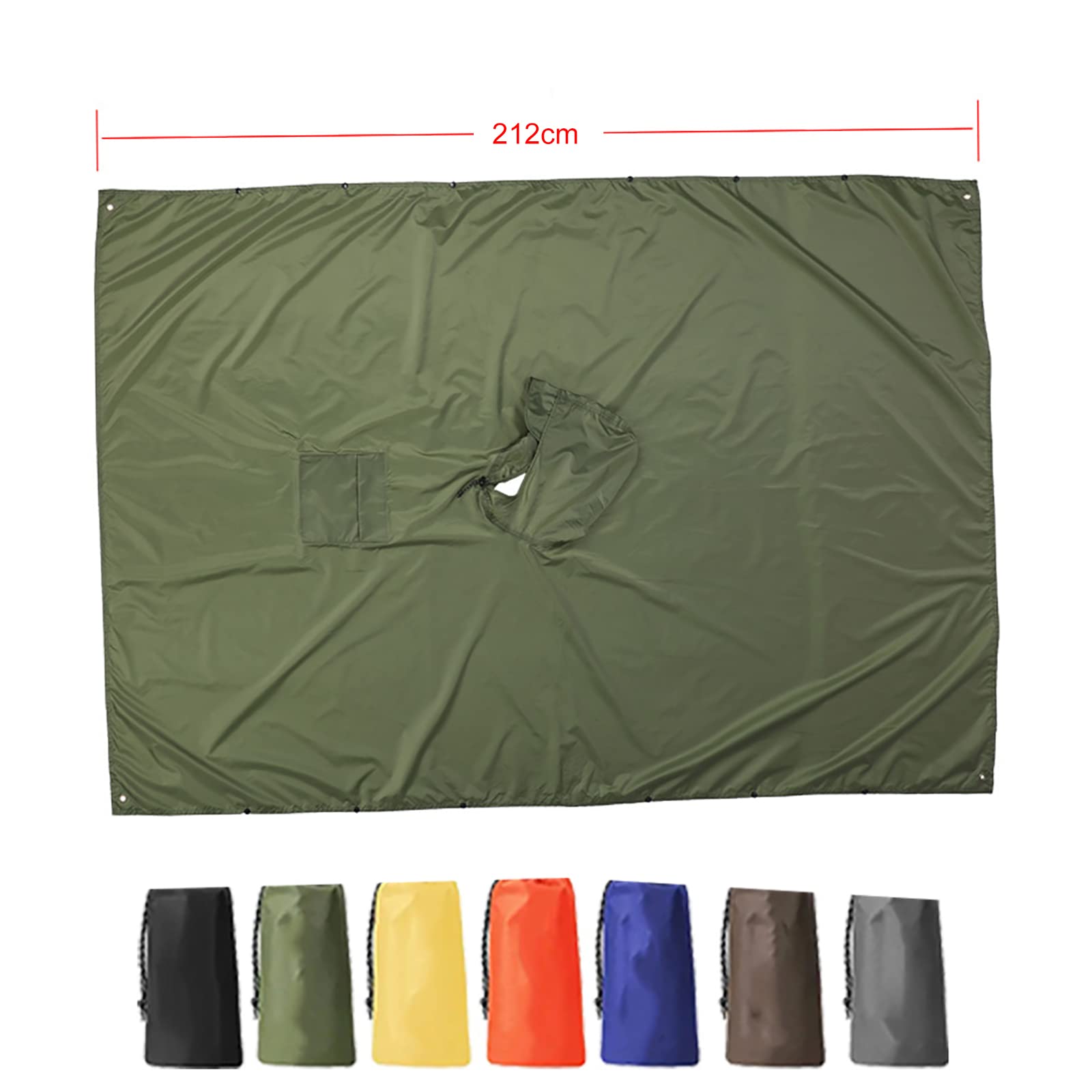 Pluie Imperméable avec Capuche Cape de Pluie EVA Randonnée Camping, Voyage, Activités en Plein Air, Moto/vélo pour Les Hommes et Femmes