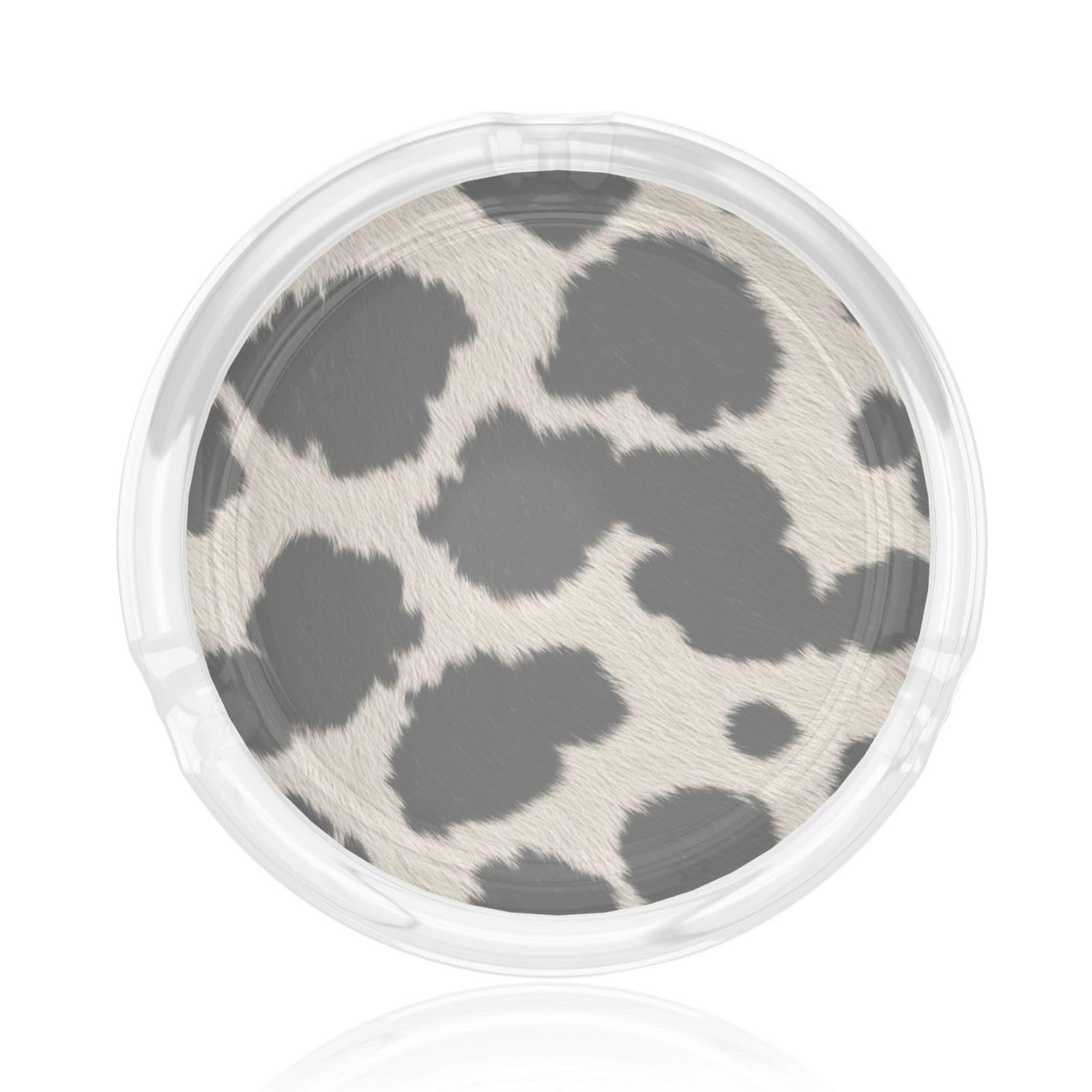Brown Cow Spots Glass Ashtray For Cigarettes Ash Trays Case For Home Office Decor