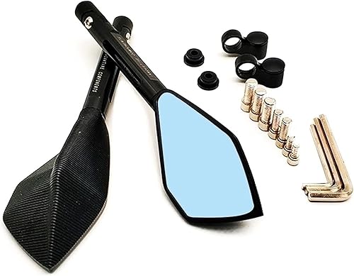 Miniatura 4 de Espejos retrovisores laterales de motocicleta para Kawasaki VERSYS 650 ZG1000 ZRX1100 ZRX1200 ZX11 ZX1100 ZX7R ZX9 (color  plata, tamaño normal)