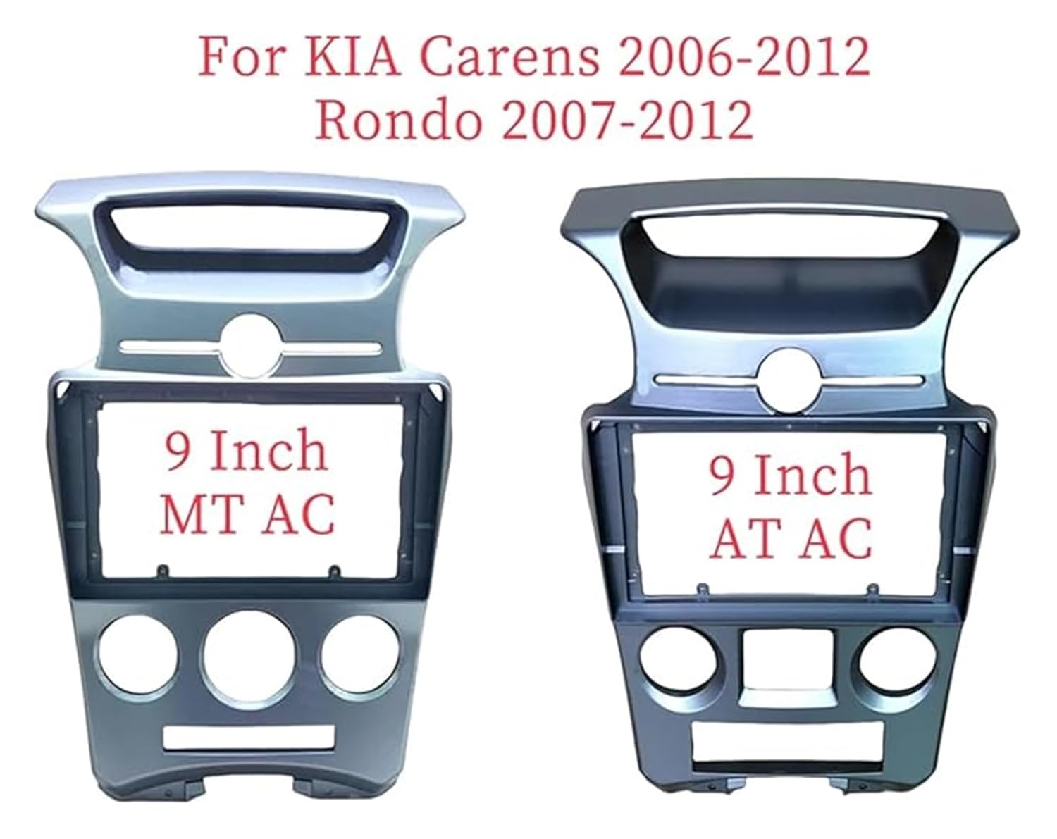 Radio Frame Fascia 9 Inch Car Radio Panel Fit for Kia Carens 2006-2012; Rondo 2007-2012 Kit Install Console Bezel Plate Installation kit(Full Set at)(Mt Ac)