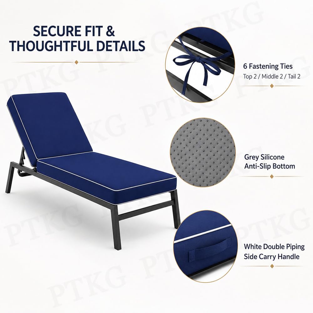 Matelas Chaise Longue Coussin Bain de Soleil Jardin Exterieur
