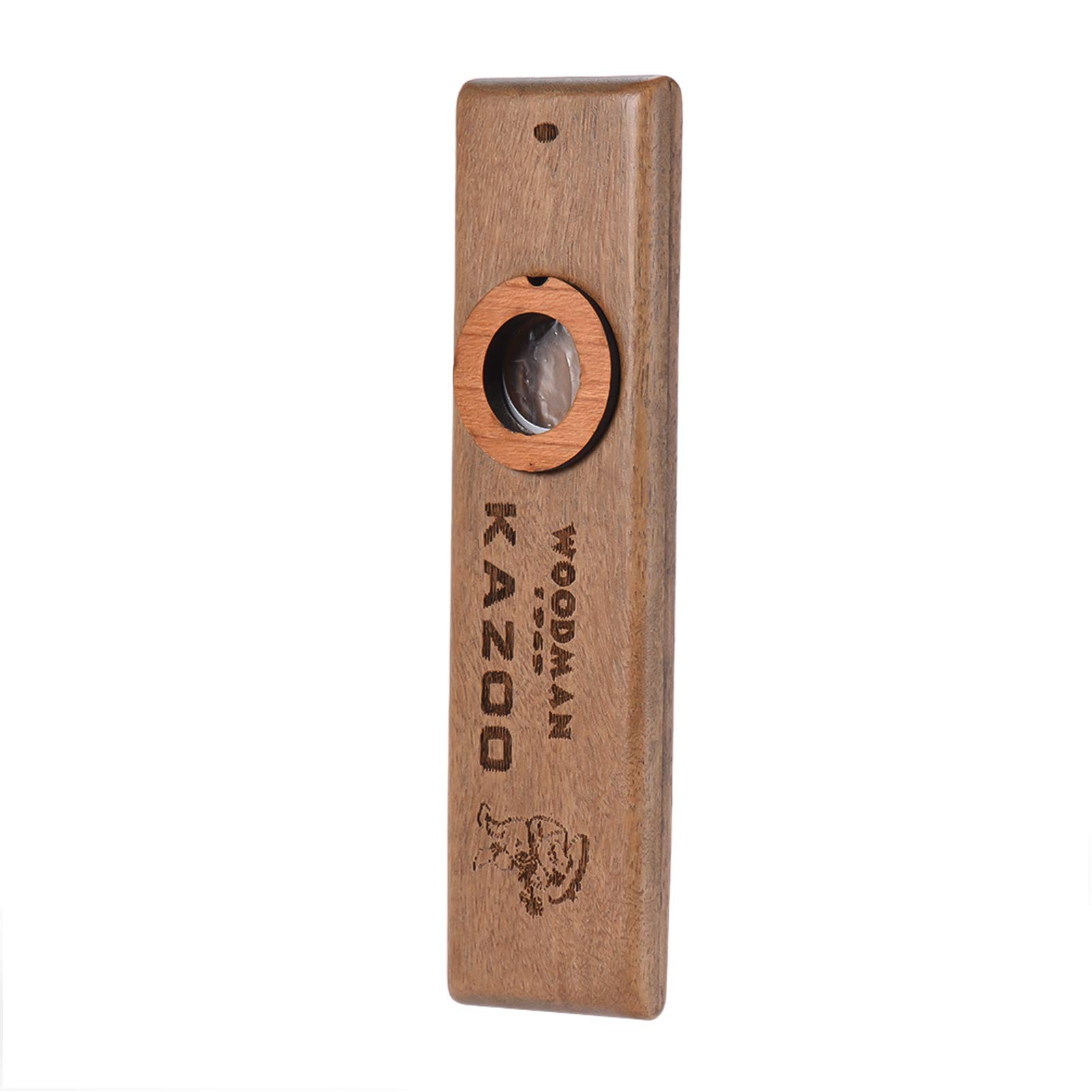 Kazoo, Decdeal Wooden Kazoo Musical Instrument Ukulele Guitar Partner Wood Harmonica with Metal Box for Music Lover