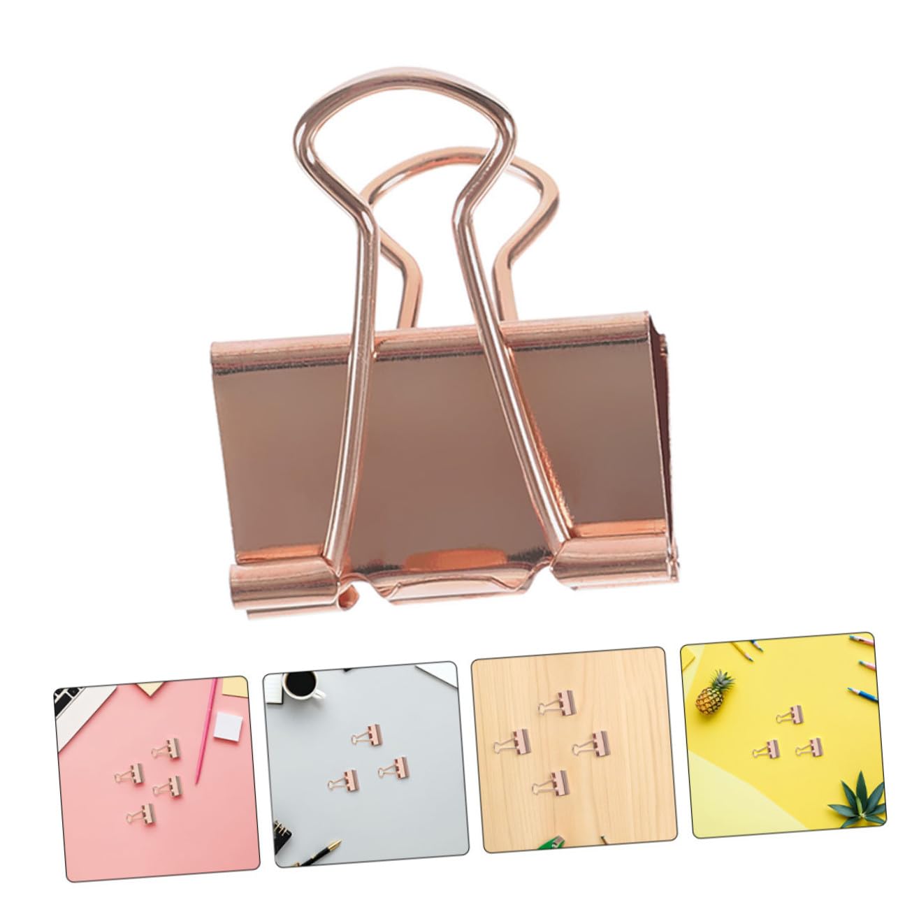 DOITOOL 100stücke Metall-büroklammern Roségoldene Binderclips für Aktenorganisation Scrapbooking und Quittungsblöcke Schreibwaren zum Dokumentenordnen