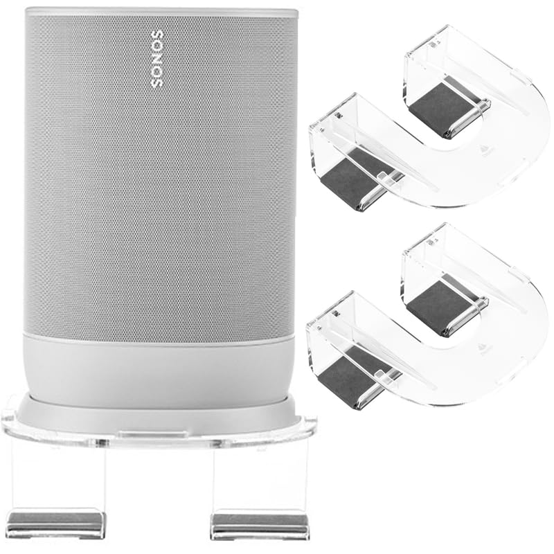 Soporte de pared para Sonos Move estante transparente de altavoz inteligente 2 piezas
