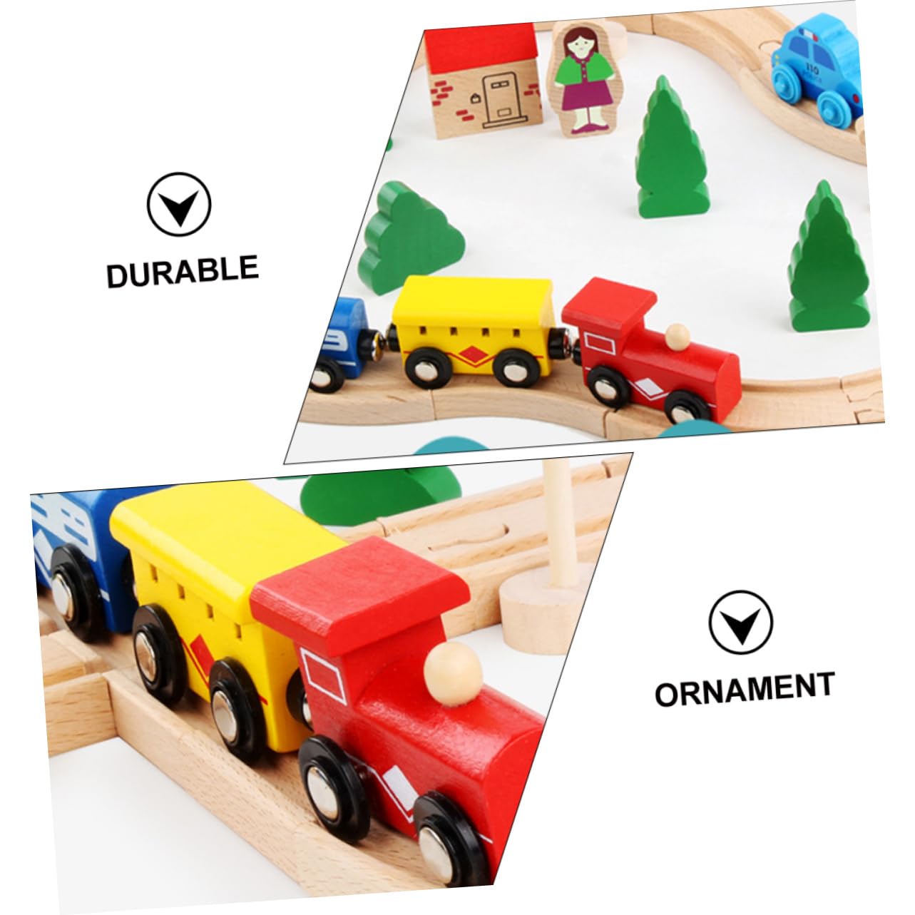 1 Set Di 32 Pezzi Puzzle Giocattoli in Legno Di Faggio Vagone Ferroviario Giocattoli Educativi Puzzle Per Bambini