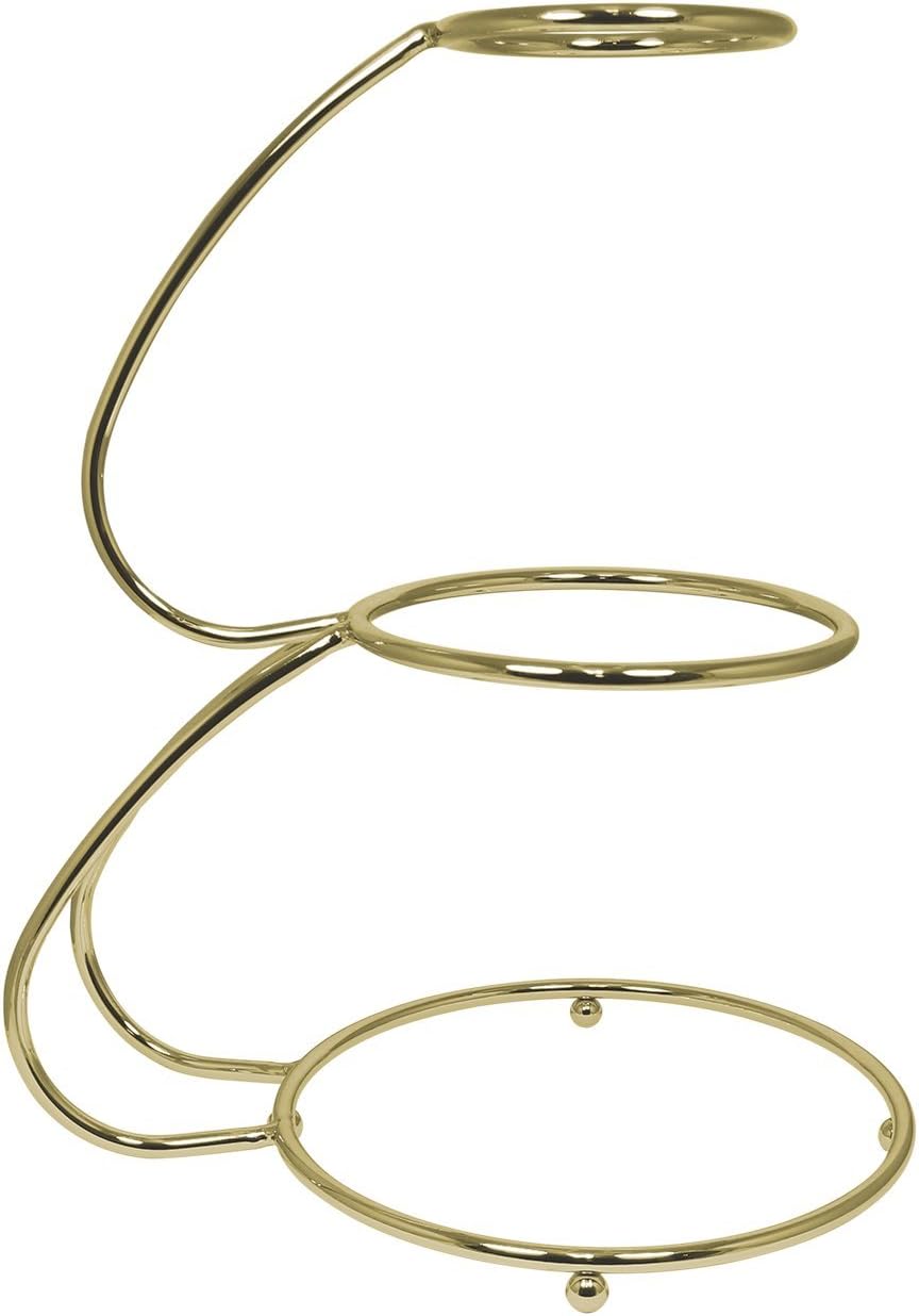 PME E Shape Gold Finish 3 Tier Cake Stand