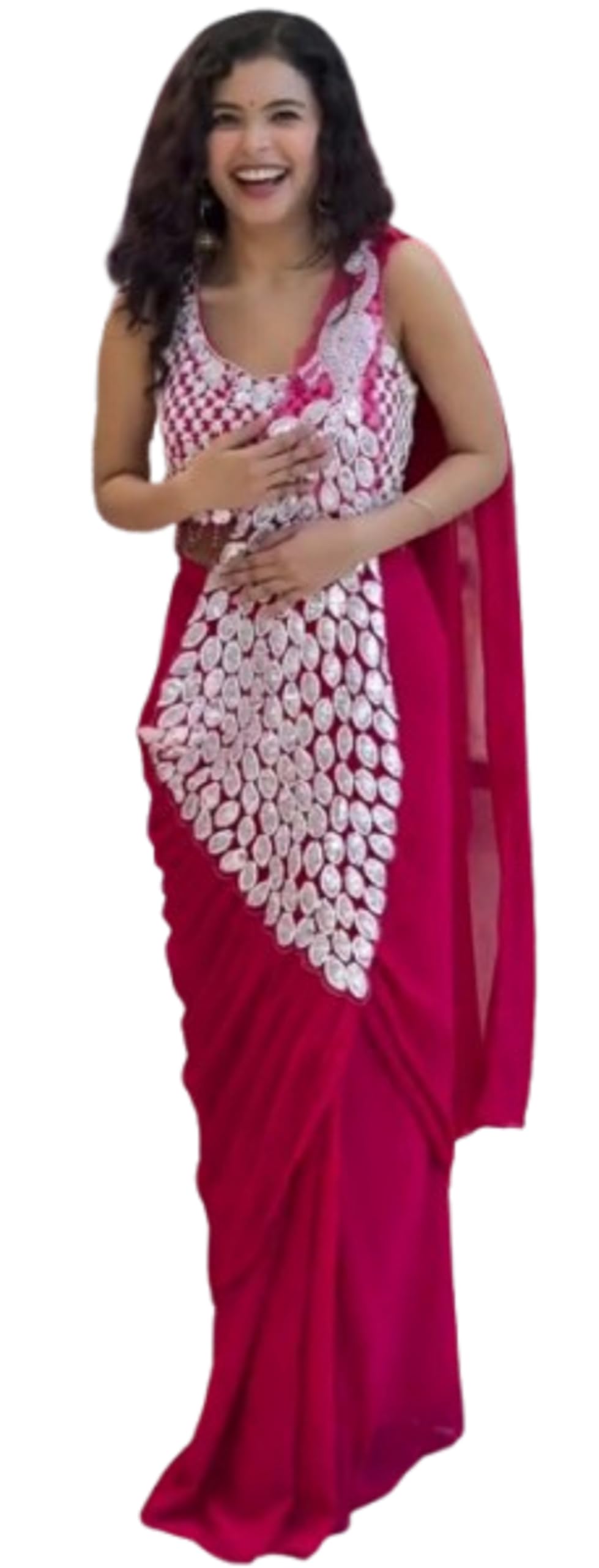 Lehenga Choli Indo-Western Super Trending Embroidery Sequence work ready to wear saree with full koti Wedding Rama blue Colour Wedding