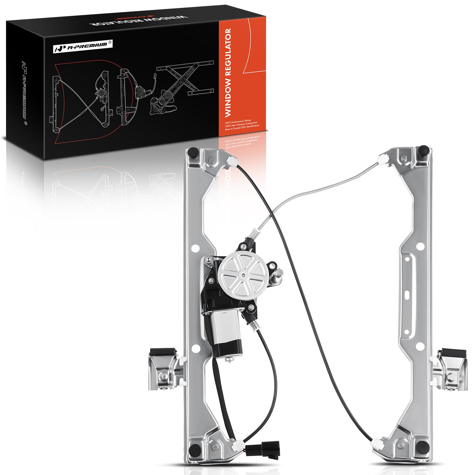 A-Premium Power Window Regulator with Motor Compatible with Chevrolet HHR 2006-2011 Wagon Front Right Passenger Side