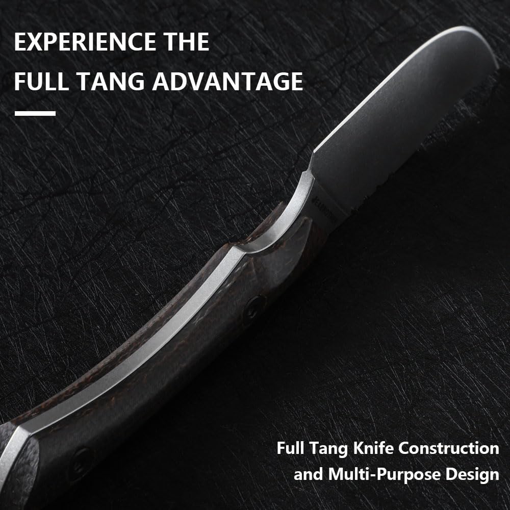 DC53 blade knife G10 handle, EDC tool hiking camping tactical fixed knife (Type B)