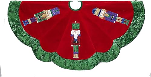 Kurt S. Adler, Inc. TS0212 Kurt Adler 48" Velvet Nutcracker Treeskirt
