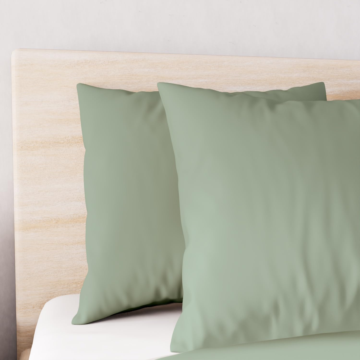 Soleil d'ocre, Boheme Washed Microfibre Duvet Cover Set 260 x 240 cm Sea Green, Reine - Image 2