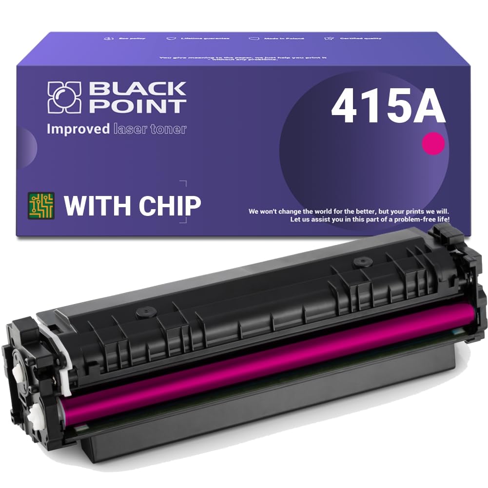 BLACK POINT [Mit Chip Toner Kompatibel zu W2033A (HP 415A) - Rot - für HP Color LaserJet Pro: M454dn, M454dw, MFP M479dw, MFP M479fdn, MFP M479fdw, MFP M479fnw