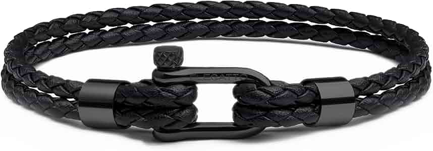 Amazon.com: Elegatto Helix Premium Braided Leather Bracelet