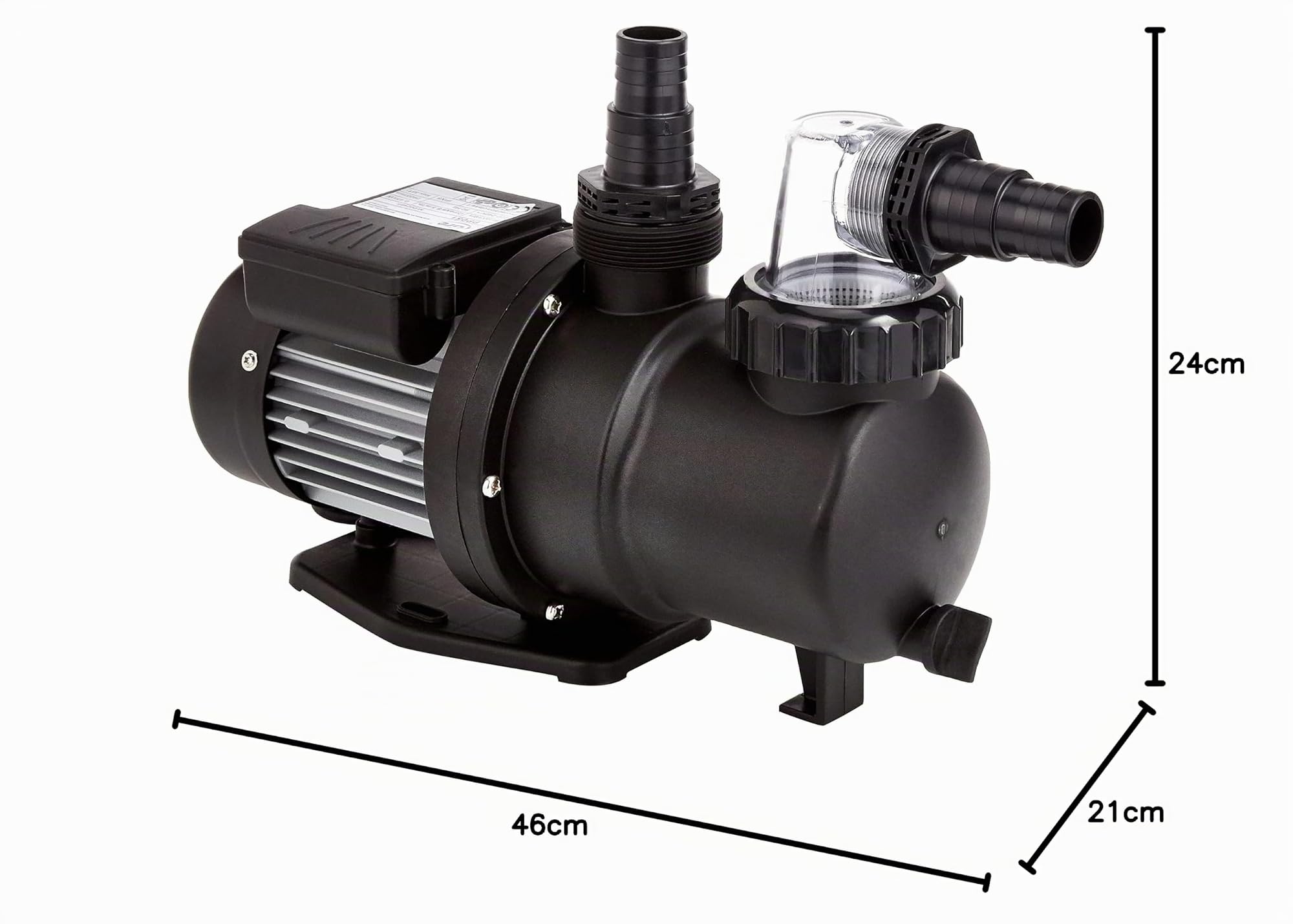 Gre PP051 - Bomba de filtración para Piscina, 450 W, 8.5 m3/h, negro, 46x21x24 cm