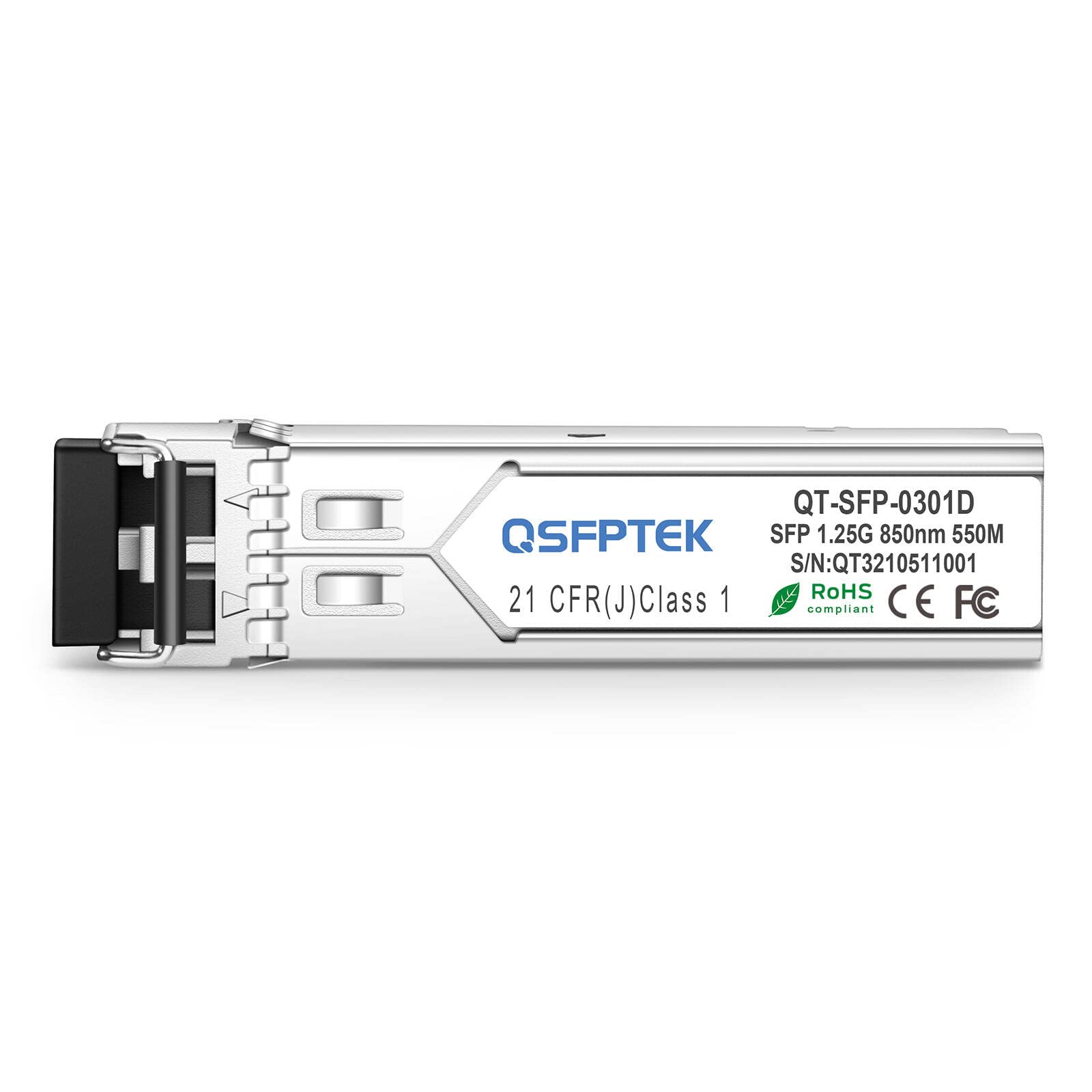 10er-Pack 1000Base-SX Transceiver Gigabit Multimode SFP zu LC Modul, MMF 850nm, 550m, DOM, Mini-GBIC für Cisco GLC-SX-MMD, Meraki MA-SFP-1GB-SX, Mikrotik, Supermicro, Ubiquiti, Netgear