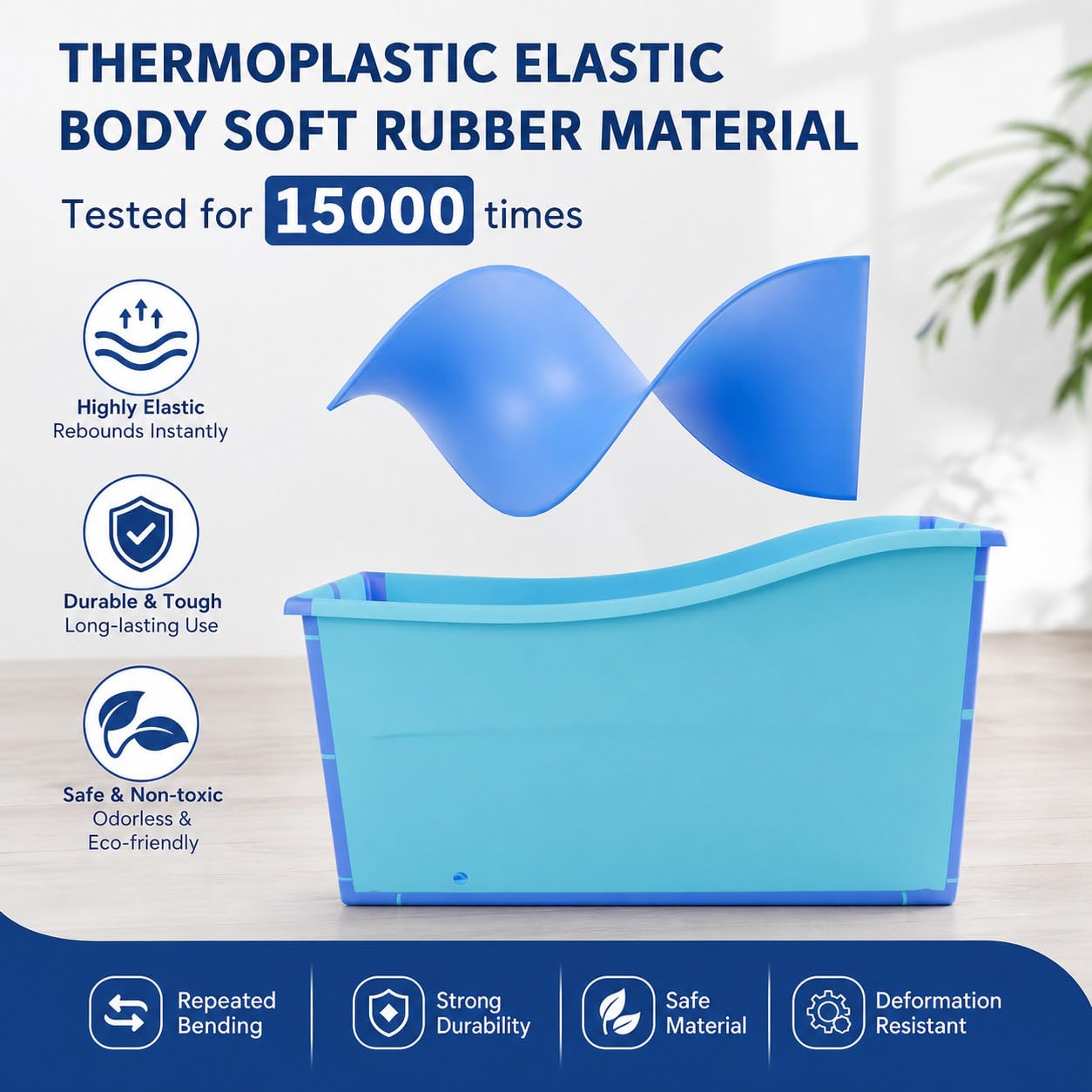 Vasca D'Acqua Mobile, Vasca Da Bagno Pieghevole Indipendente, Rettangolare Portatile Ad Alta Capacità Per Adulti Bambini Animali Domestici Grandi Green-C