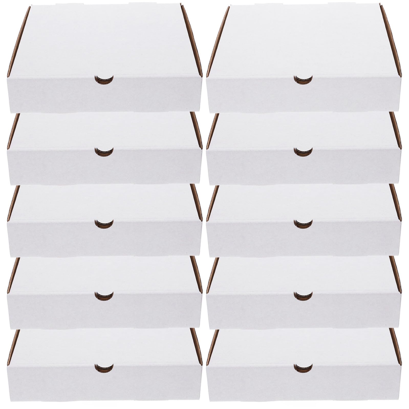 Scatola per Pizza Bianca in Carta Kraft Ondulata, 30 Pezzi | Formato 6 Pollici, Contenitori Pieghevoli per Asporto, Riutilizzabili e Idonei al Contatto Alimentare