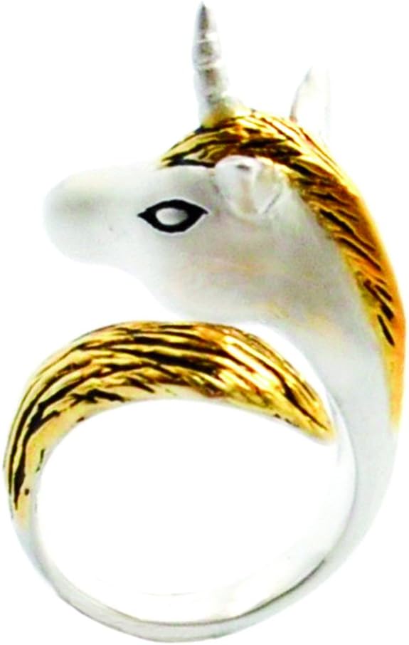 Gold Silver Unicorn Ring