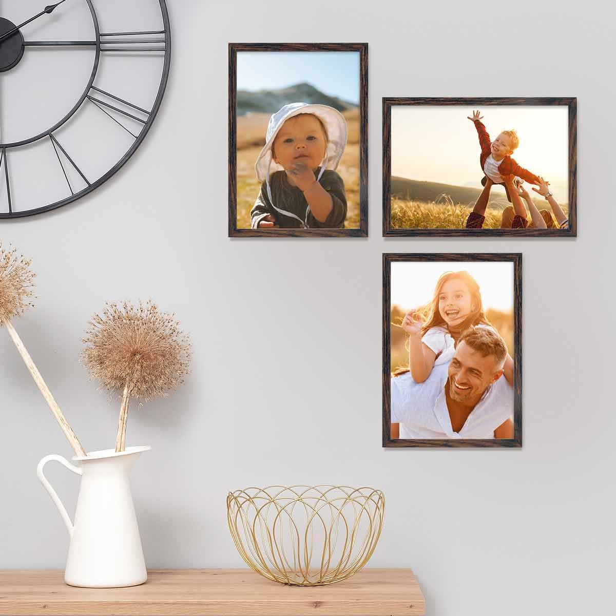 WANDStyle cornice foto legno 20x25 cm, cornici da parete, cornice vintage 25x20 cm, portafoto da parete, cornici foto oro per appendere, Photo Frame H450 - Made in Germany