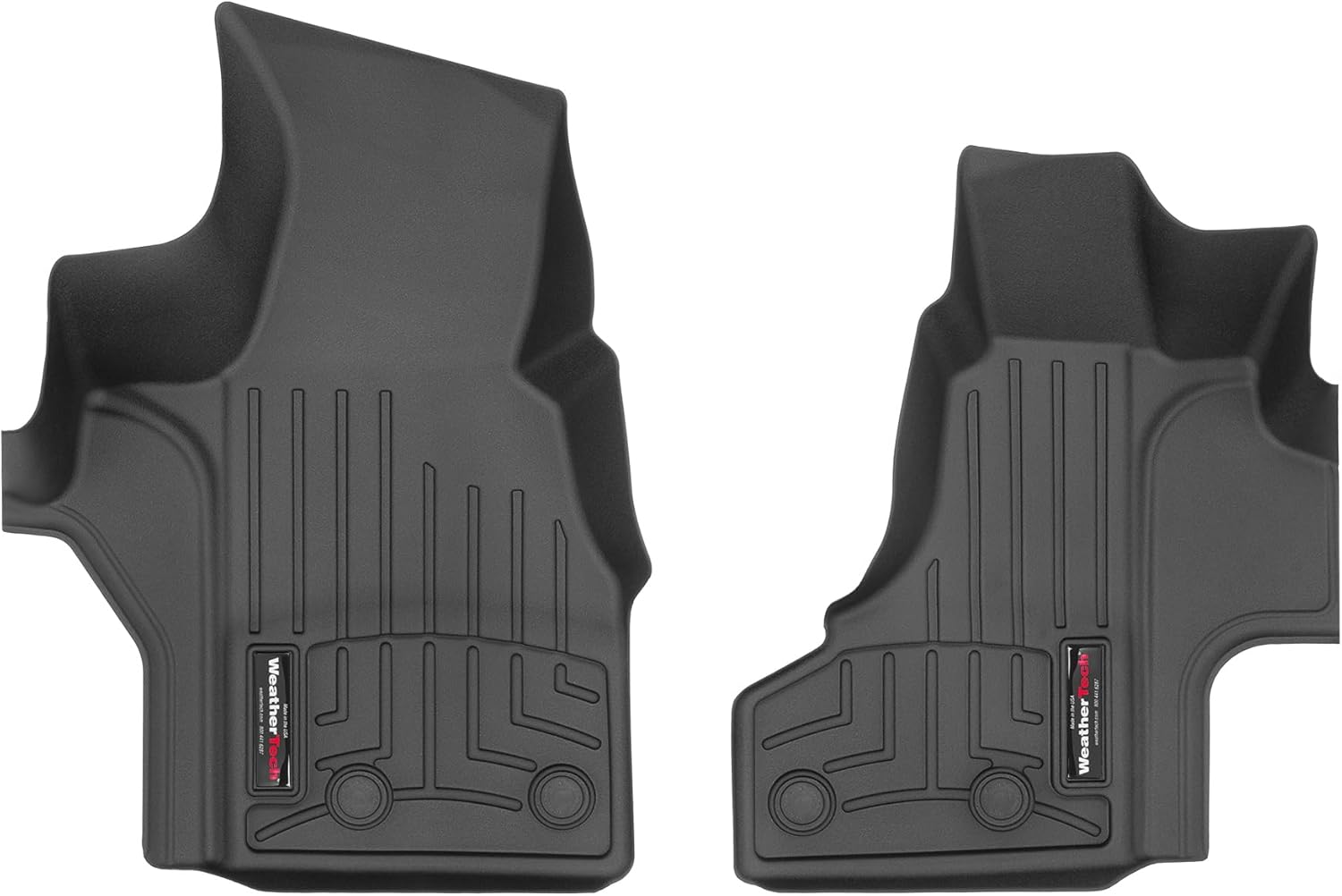 WeatherTech Custom Fit FloorLiners for Ford Econoline E-Series, Econoline E-Series, 1st Row (4414111V), Black