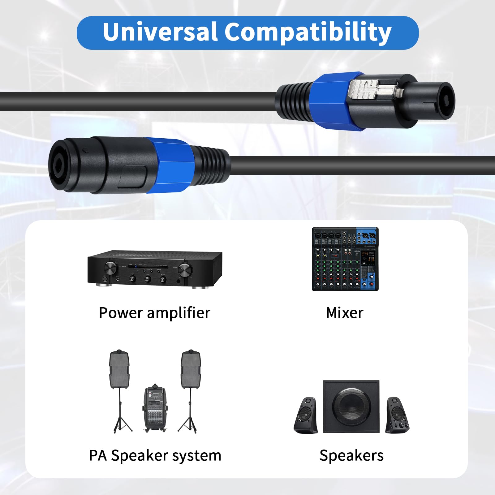 Amazon.co.jp: Poyiccot スピコン 延長ケーブル、スピーカーケーブル