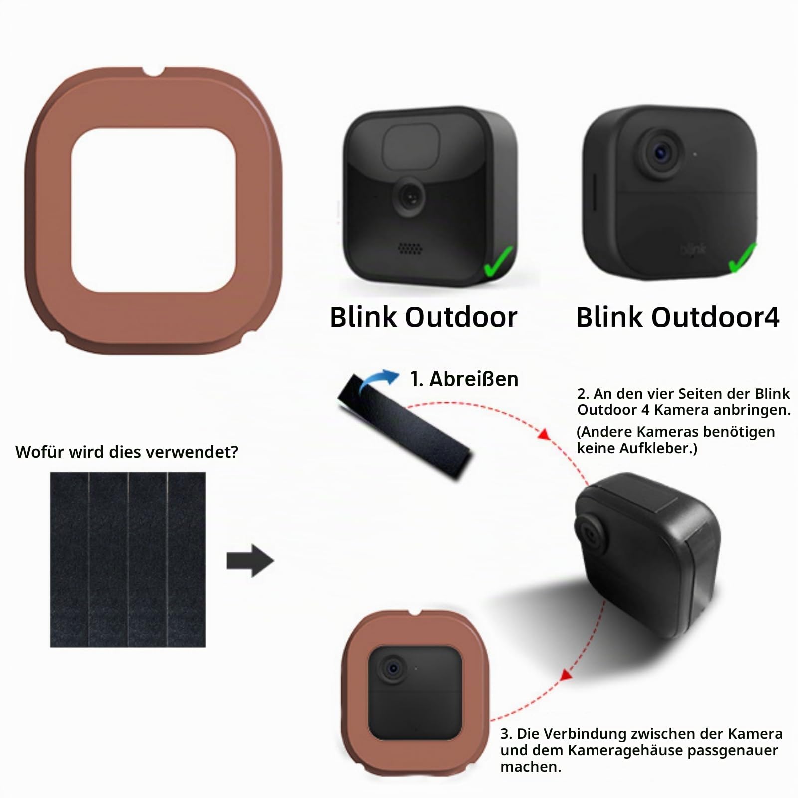 Vogelfutterhaus mit Kamera Haus Outdoor Kompatibel mit Blink Kamera Halterung Wetterfest Großes Fassungsvermögen 1.6LB Wildlife Monitoring (Ohne Kamera)