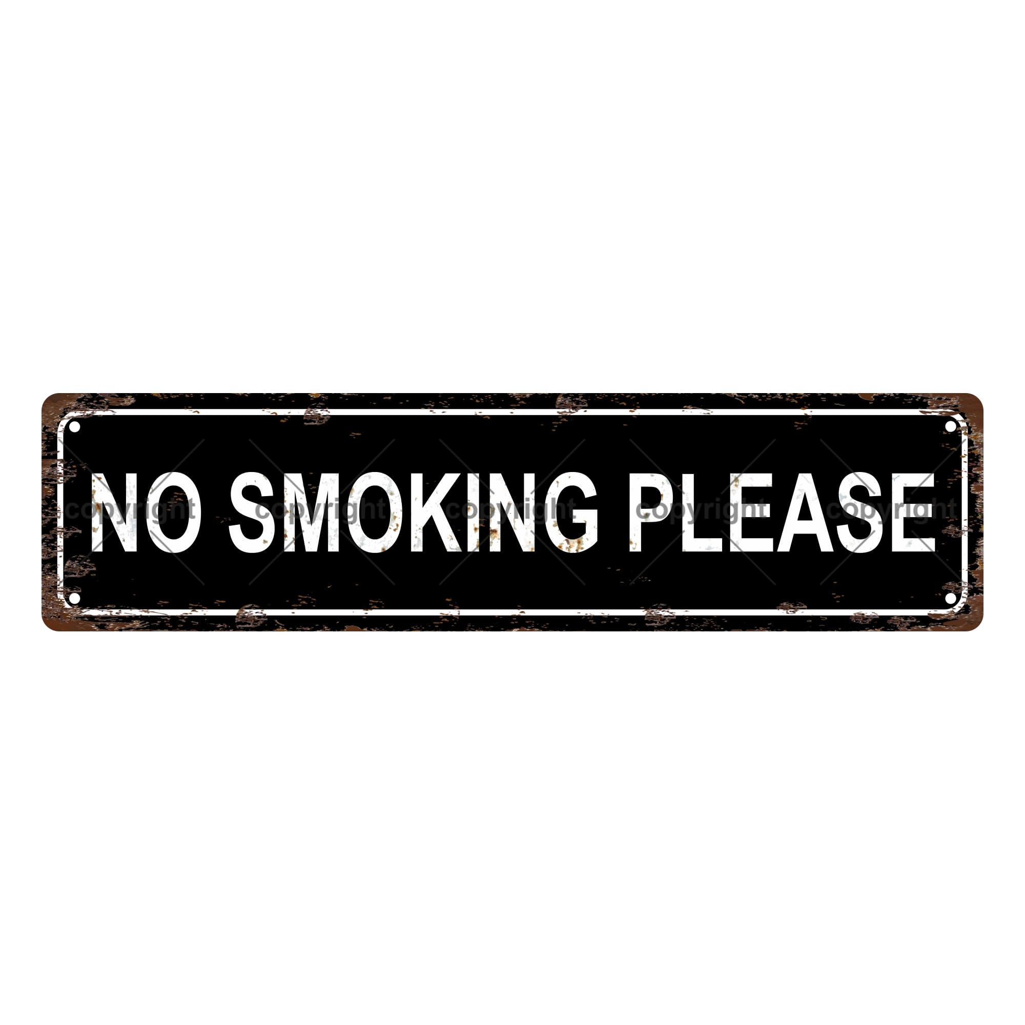 No Smoking Please Warning Vintage Metal Tin Sign,Street Sign,Home Decor,Room Decor,Wall Decor,Bathroom Decor,Bar Decor,Cafe Decor,Garage Decor,4x16 Inch