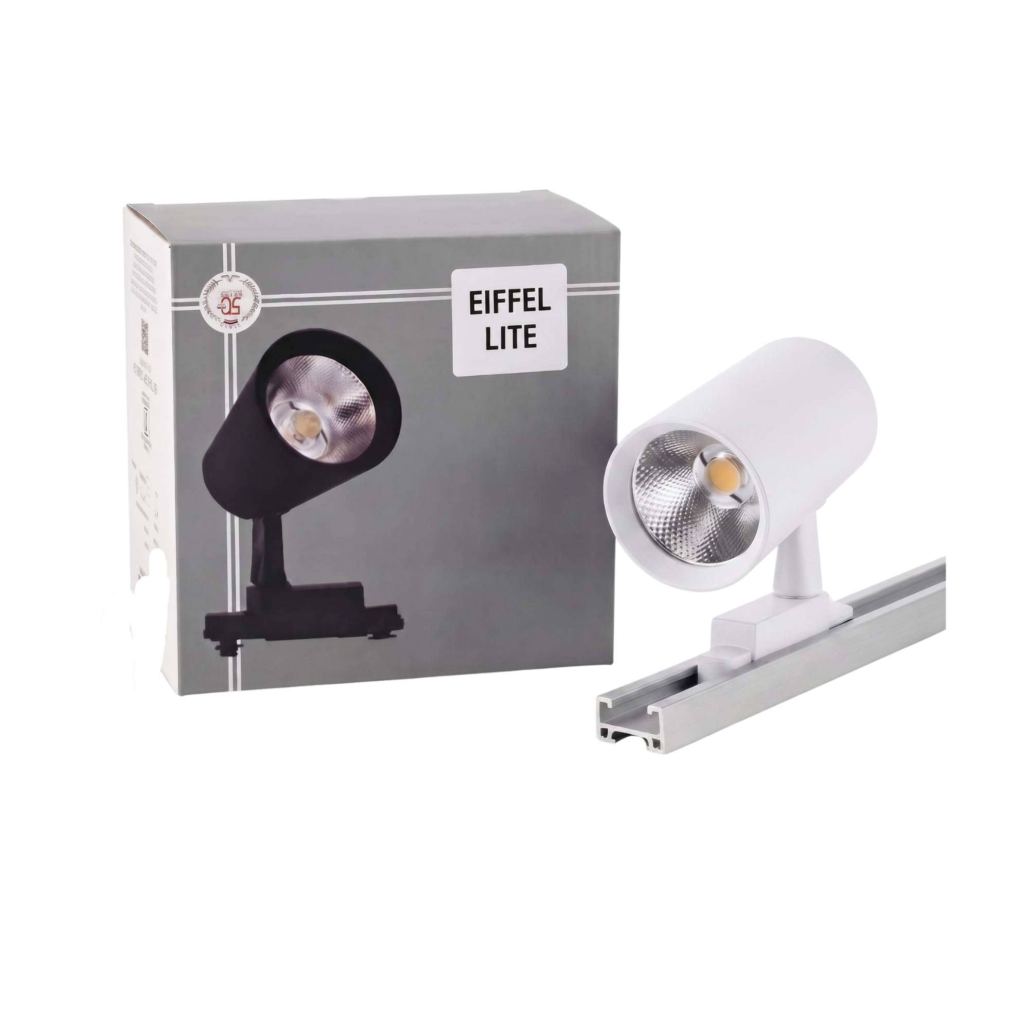 eiffellite 10w track light, cool white, metal, wide voltage 85v-350v | for home office and decorative lighting