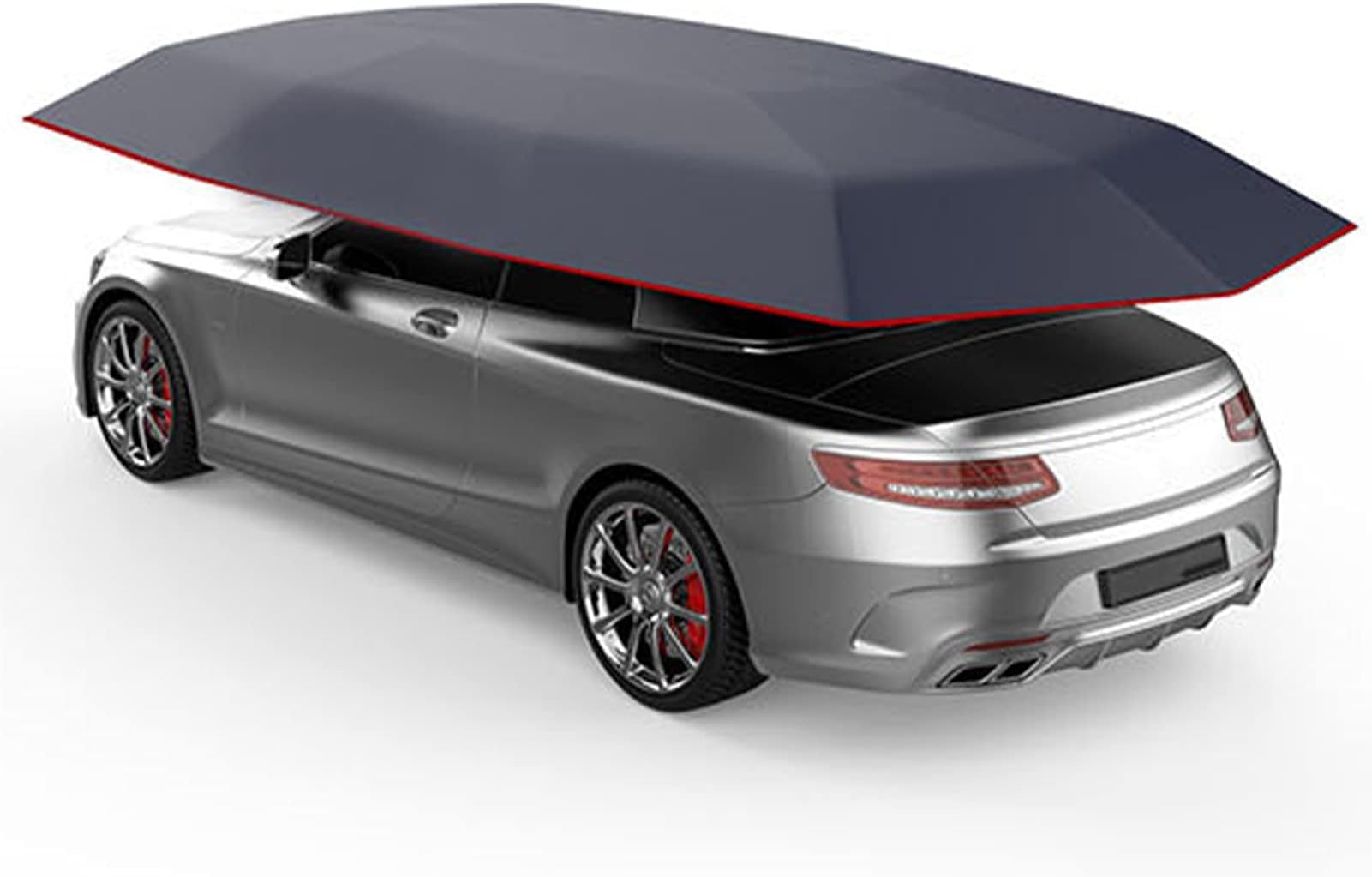 Car Tent Fully Automatic, Portable Car Umbrella Tent Cover Movable Carport Folded Automobile Cars Protection Canopy Sun Shade Anti-UV, Wind Proof Shelters Outdoor Parasol(Size:4.2m,Color:Navy Blue)