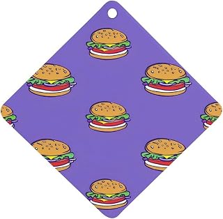 Hamburger Car Aromatherapy Tablet Air Freshener Fragrance Scented Cards Rhombus Black-style
